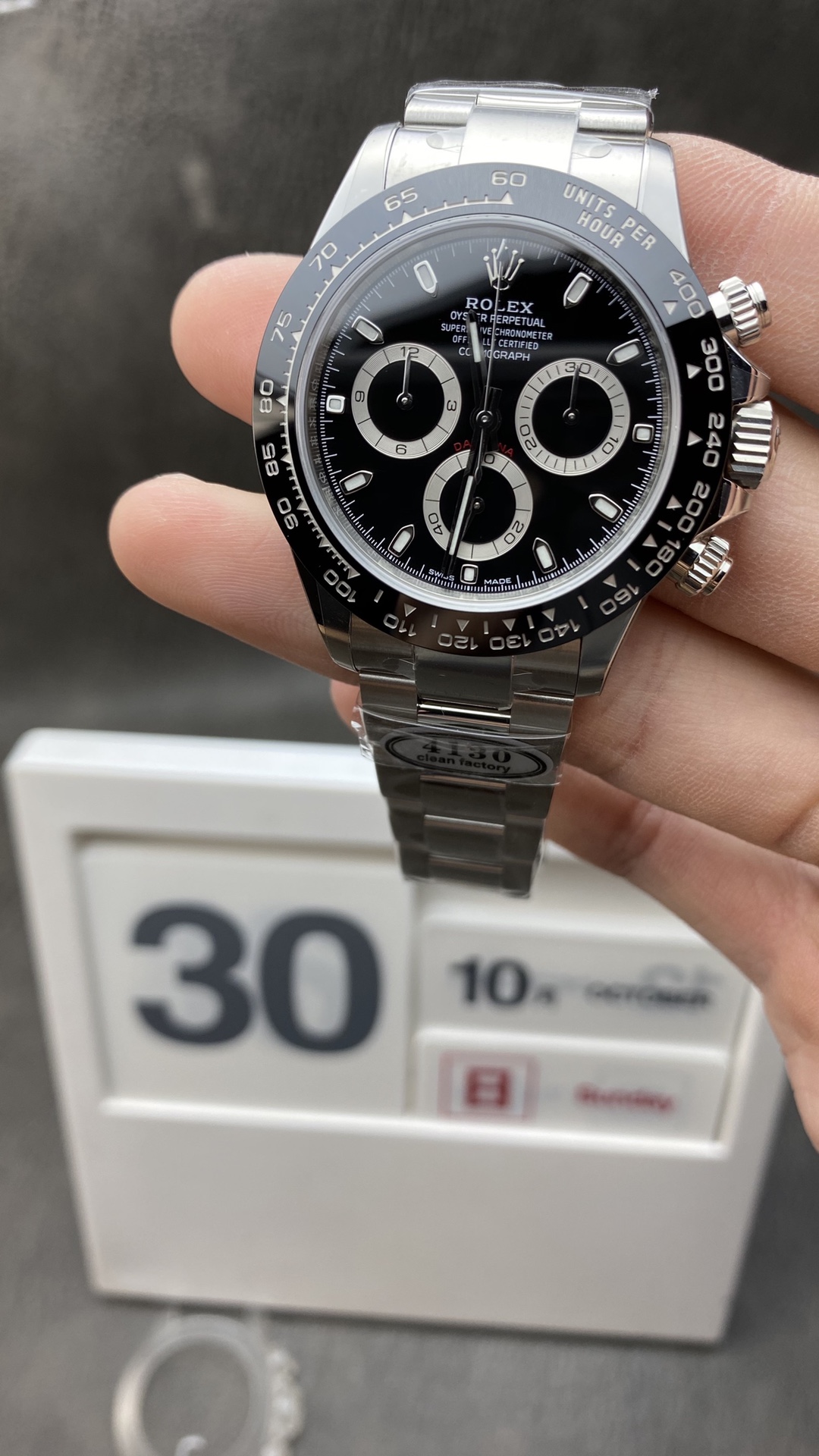 Daytona 116500 Victory 11 Best Edition 904L SS Case and Bracelet Black Dial SA4130 V2 Daytona 116500 Clean 11 Best Edition 904L SS Case and Bracelet Black Dial SA4130 V2