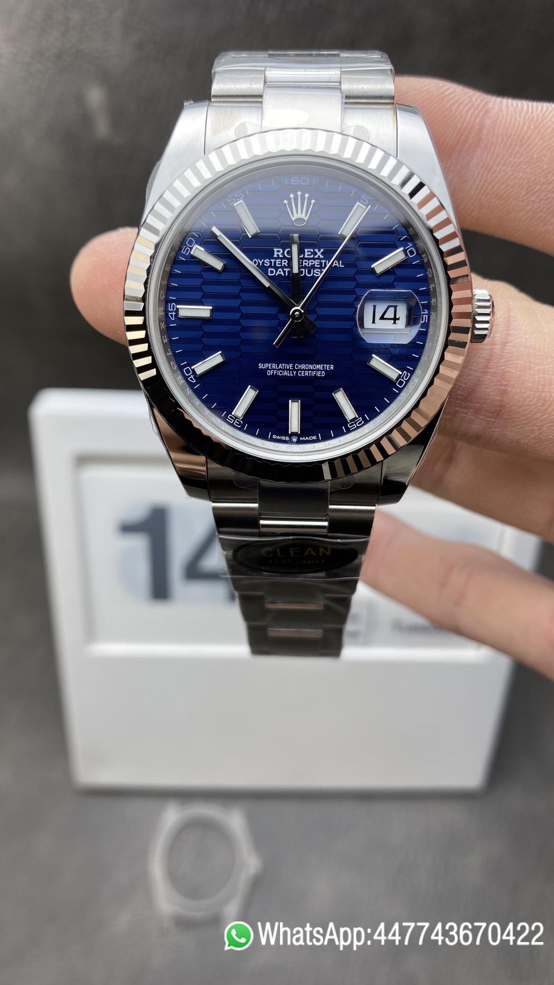 CF DateJust 126334 41mm Victory Factory Rolex Watch Best Edition 904L Steel Blue Texuted Dial on Jubilee Bracelet VR3235 CF DateJust 126334 41mm Clean Factory Rolex Watch Best Edition 904L Steel Blue Texuted Dial on Jubilee Bracelet VR3235