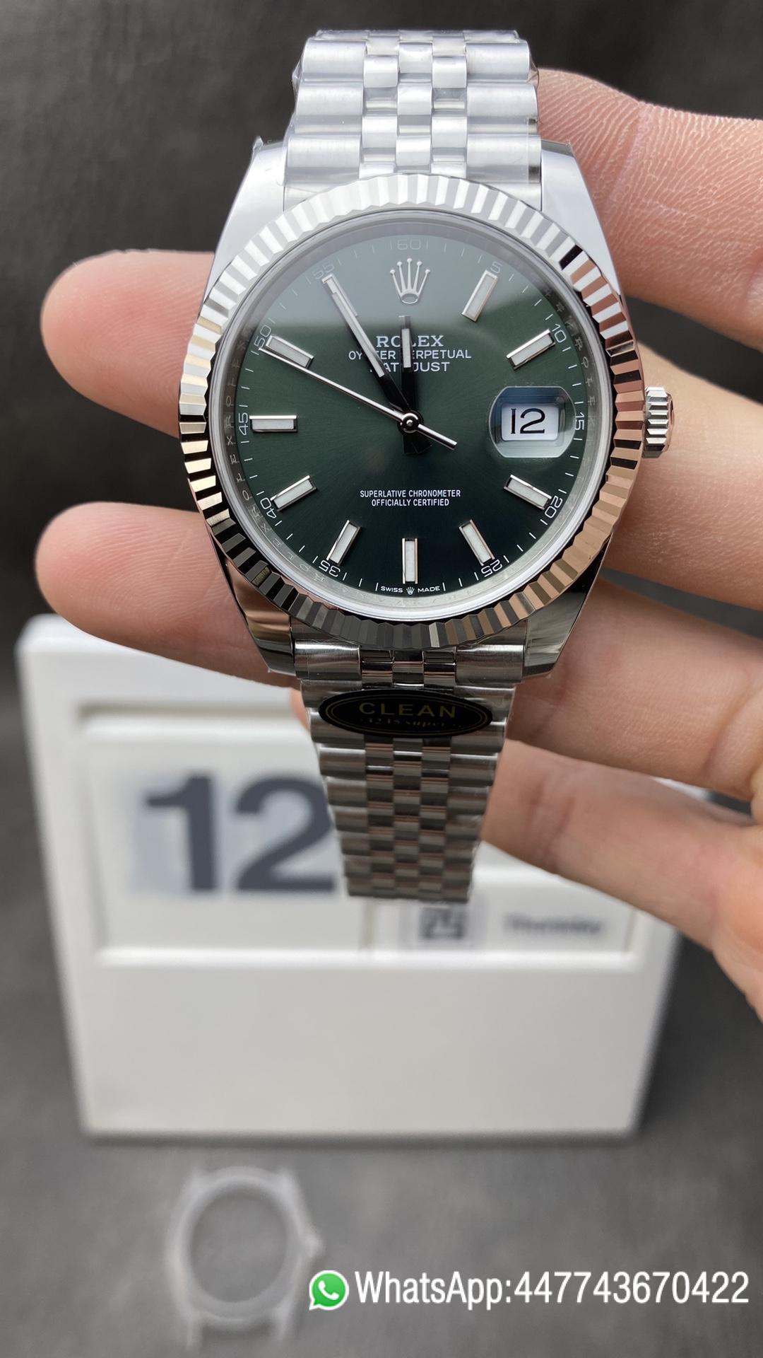 Victory Factory DateJust 126334 41mm CF Rolex Watch Best Edition 904L Steel Olive Green Dial on Jubilee Bracelet VR3235 Clean Factory DateJust 126334 41mm CF Rolex Watch Best Edition 904L Steel Olive Green Dial on Jubilee Bracelet VR3235
