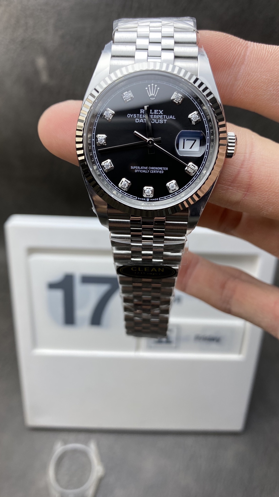 Victory Watches China Rolex DateJust 36mm 126234 904L Steel Black Dial with Diamonds Markers on Jubilee Bracelet VR3235 Movement Clean Watches China Rolex DateJust 36mm 126234 904L Steel Black Dial with Diamonds Markers on Jubilee Bracelet VR3235 Movement