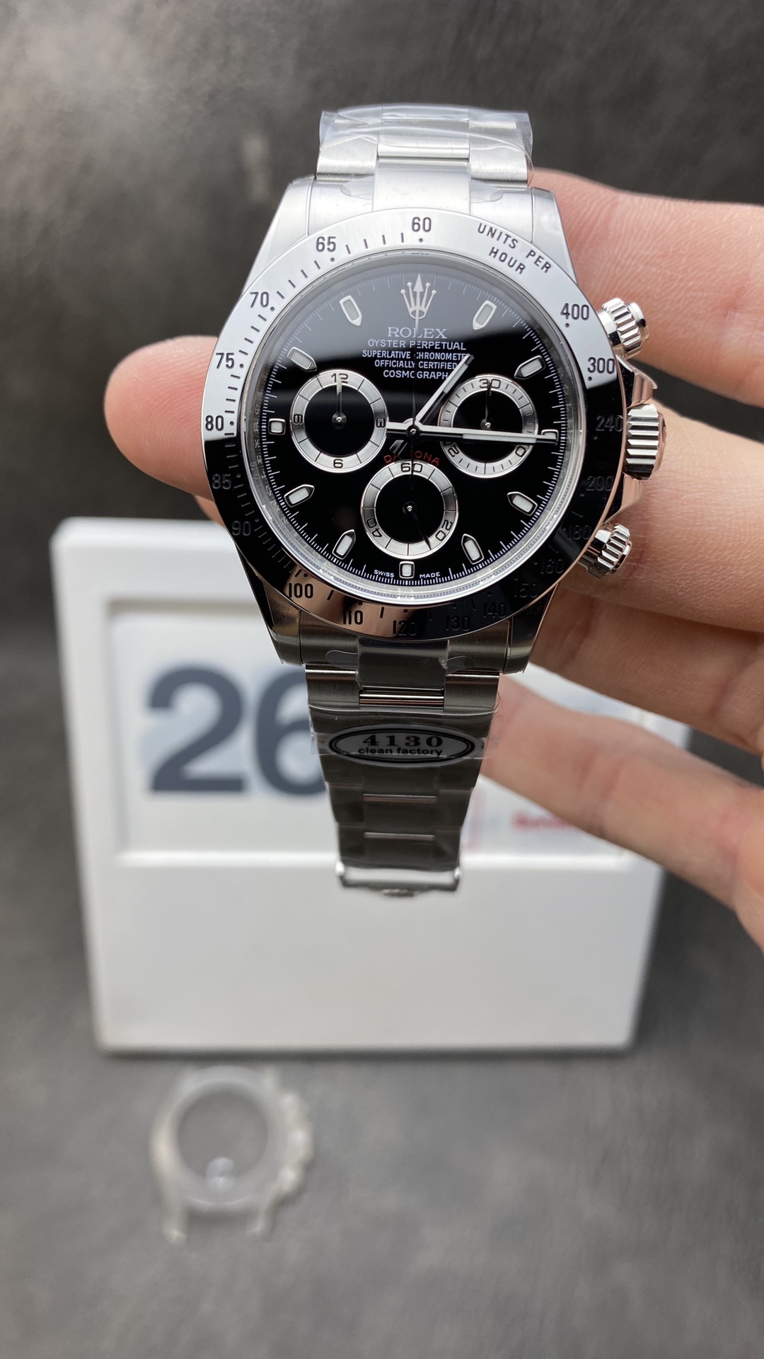 China Victory Factory Daytona 116520 11 Best Edition 904L Steel Case and Bracelet Black Dial SA4130 Movement China Clean Factory Daytona 116520 11 Best Edition 904L Steel Case and Bracelet Black Dial SA4130 Movement