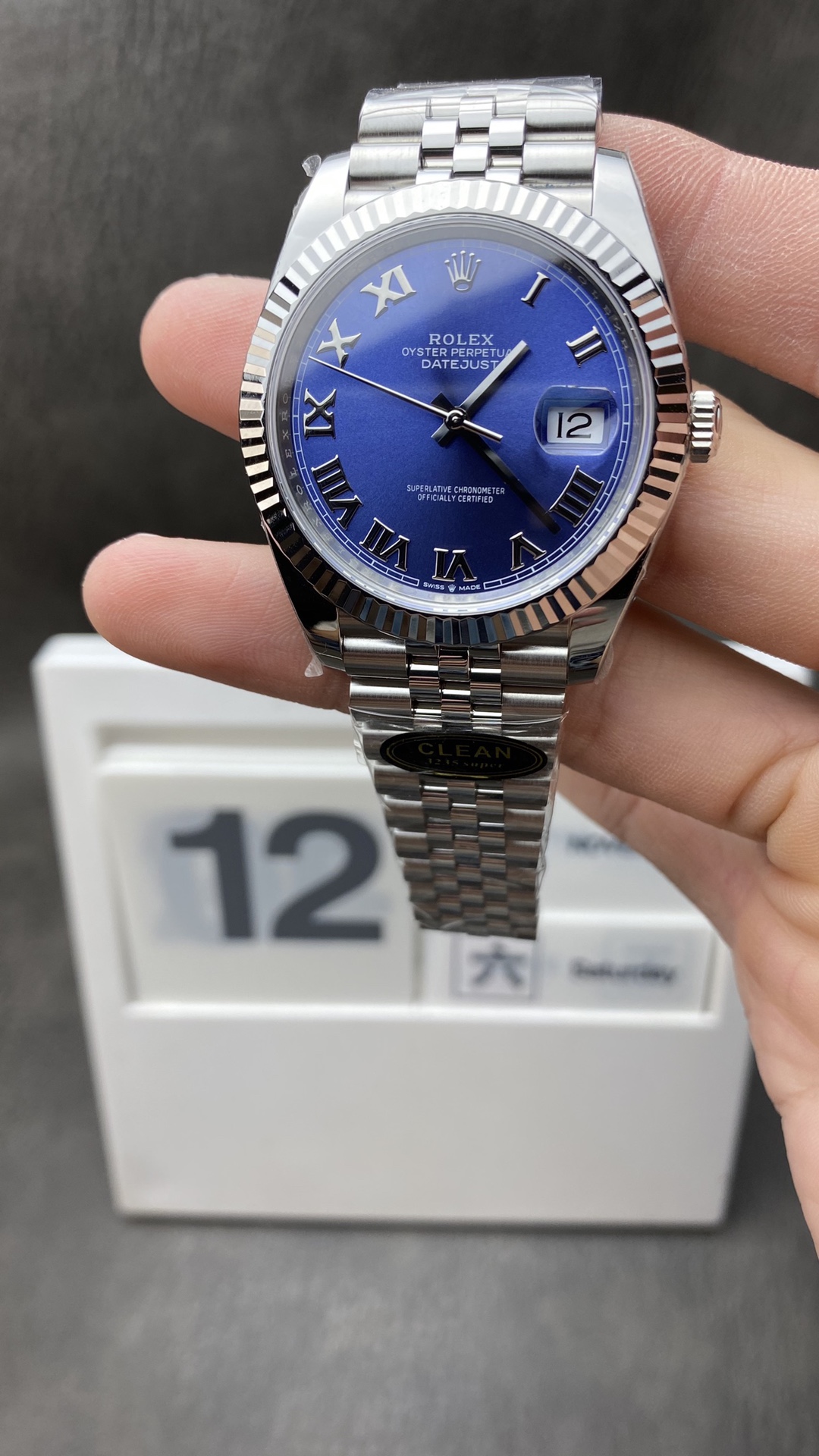 Victory Factory Datejust CF Datejust 126334 41mm Azzurro Blue Dial Roma Markers Jubilee Bracelet 904L Oystersteel DD3235 Movement Clean Factory Datejust CF Datejust 126334 41mm Azzurro Blue Dial Roma Markers Jubilee Bracelet 904L Oystersteel DD3235 Movement