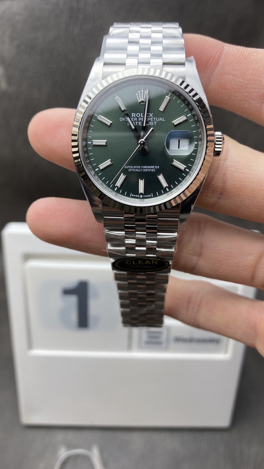 Victory Factory Rolex Datejust 36 126234 Olive Green Dial 904L Steel Case Jubilee Bracelet 3235 Movement Clean Factory Rolex Datejust 36 126234 Olive Green Dial 904L Steel Case Jubilee Bracelet 3235 Movement