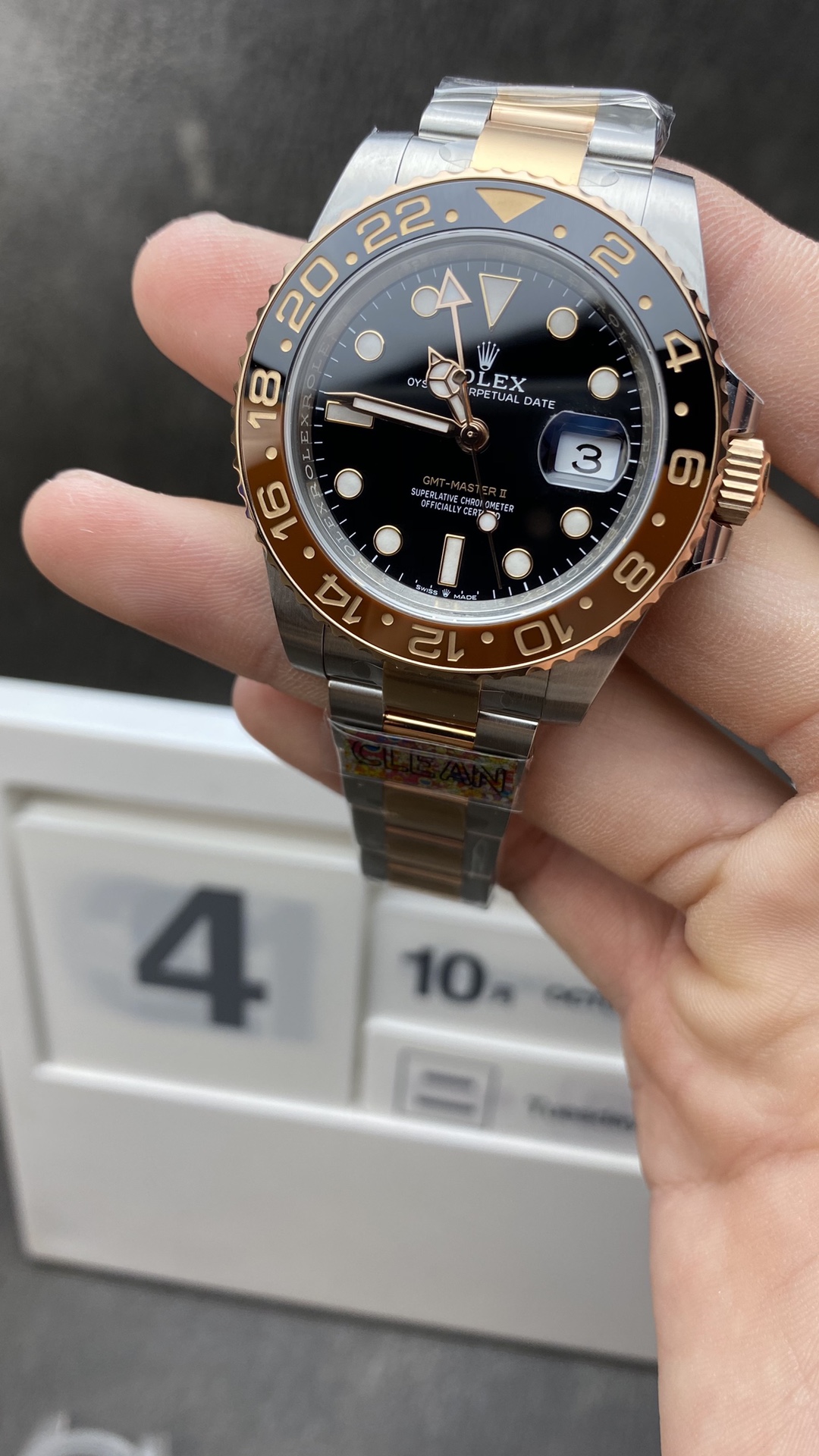 Victory Factory Watch Rolex GMT Master II 126711CHNR Black Brown Ceramic Black Dial RG Steel Two Tone Bracelet Super Clone 3285 Movement Clean Factory Watch Rolex GMT Master II 126711CHNR Black Brown Ceramic Black Dial RG Steel Two Tone Bracelet Super Clone 3285 Movement