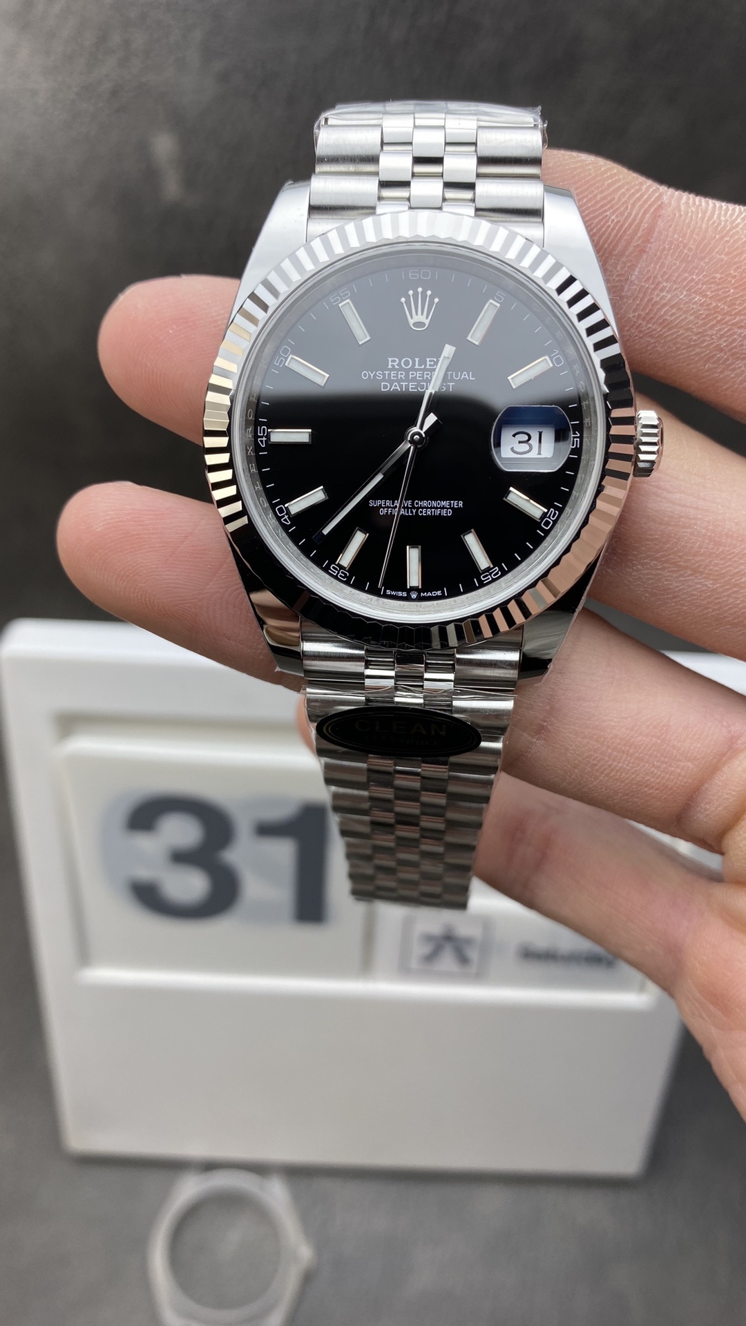 Victory Factory Watches Victory Watches CF Datejust 41mm 126334 Black Dial with Stick Markers 904L Oystersteel Jubilee Bracelet Clone 3235 Movement Clean Factory Watches Clean Watches CF Datejust 41mm 126334 Black Dial with Stick Markers 904L Oystersteel Jubilee Bracelet Clone 3235 Movement