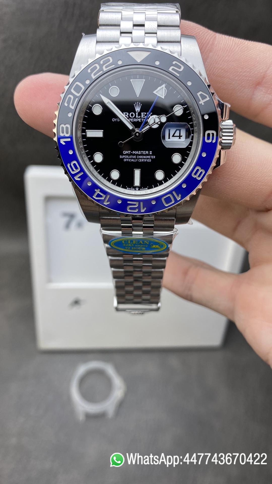 Victory Factory GMT Master II 126710BLNR Batgirl Blue Black Ceramic Bezel Black Dial DD3285 72 Hours Power Reserve CHS Jubilee Bracelet Clean Factory GMT Master II 126710BLNR Batgirl Blue Black Ceramic Bezel Black Dial DD3285 72 Hours Power Reserve CHS Jubilee Bracelet