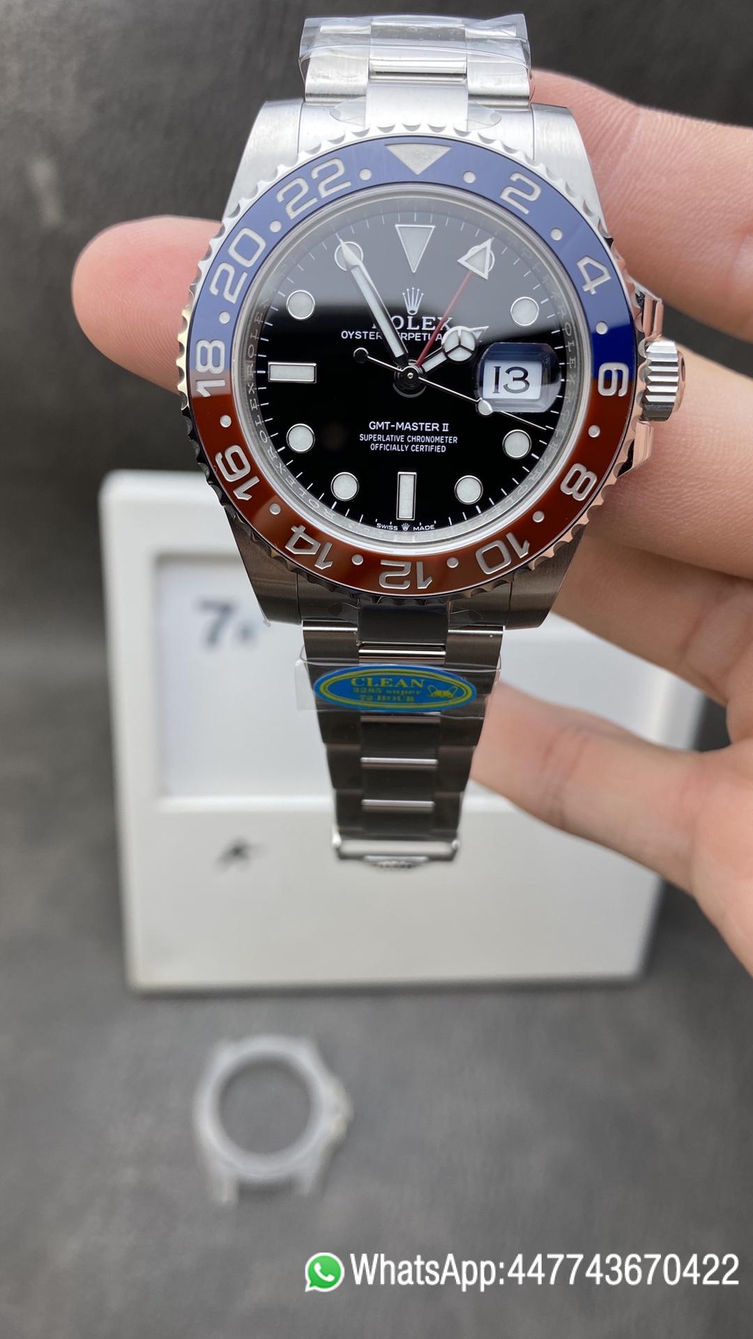 Victory Factory Rolex GMT Master II 126710BLRO Pepsi Blue Red Ceramic Bezel Black Dial 904L Steel Case Oystersteel Bracelet DD3285 Caliber CHS Clean Factory Rolex GMT Master II 126710BLRO Pepsi Blue Red Ceramic Bezel Black Dial 904L Steel Case Oystersteel Bracelet DD3285 Caliber CHS