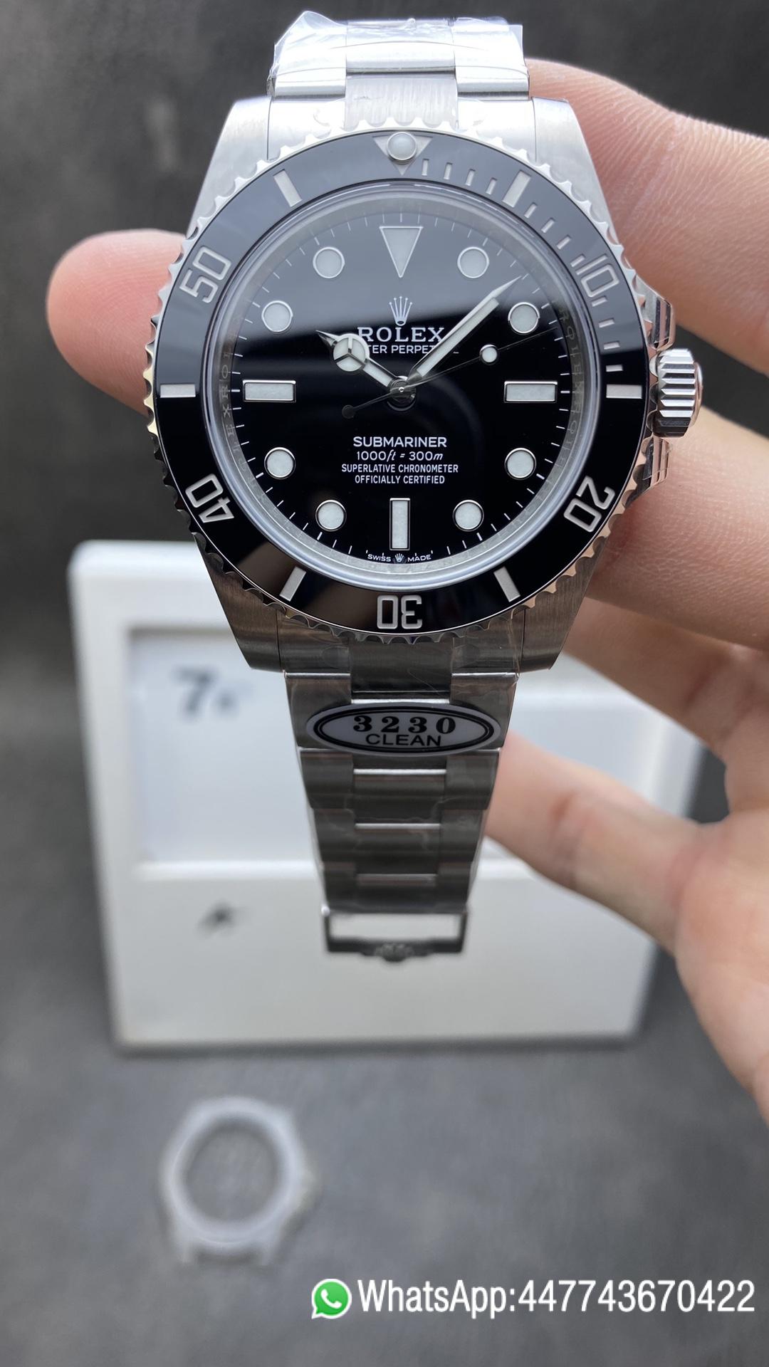 Victory Factory Submariner No Date 124060 41mm Black Dial 904L Steel CF Rolex Sub No Date Super Clone 3230 Movement Clean Factory Submariner No Date 124060 41mm Black Dial 904L Steel CF Rolex Sub No Date Super Clone 3230 Movement