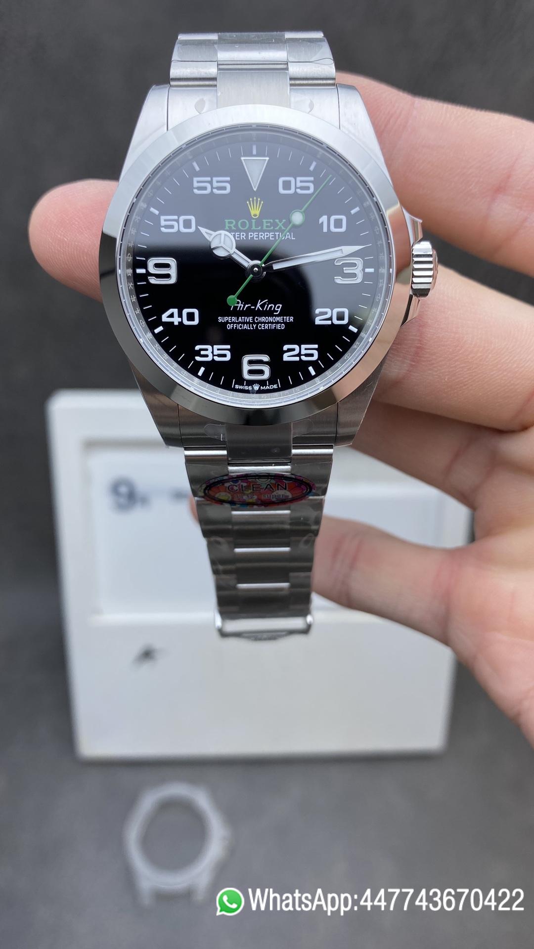 Victory Factory Watch Super Clone Rolex Air King 126900 Black Dial 904L Steel Case Bracelet VR3230 Movement Clean Factory Watch Super Clone Rolex Air King 126900 Black Dial 904L Steel Case Bracelet VR3230 Movement
