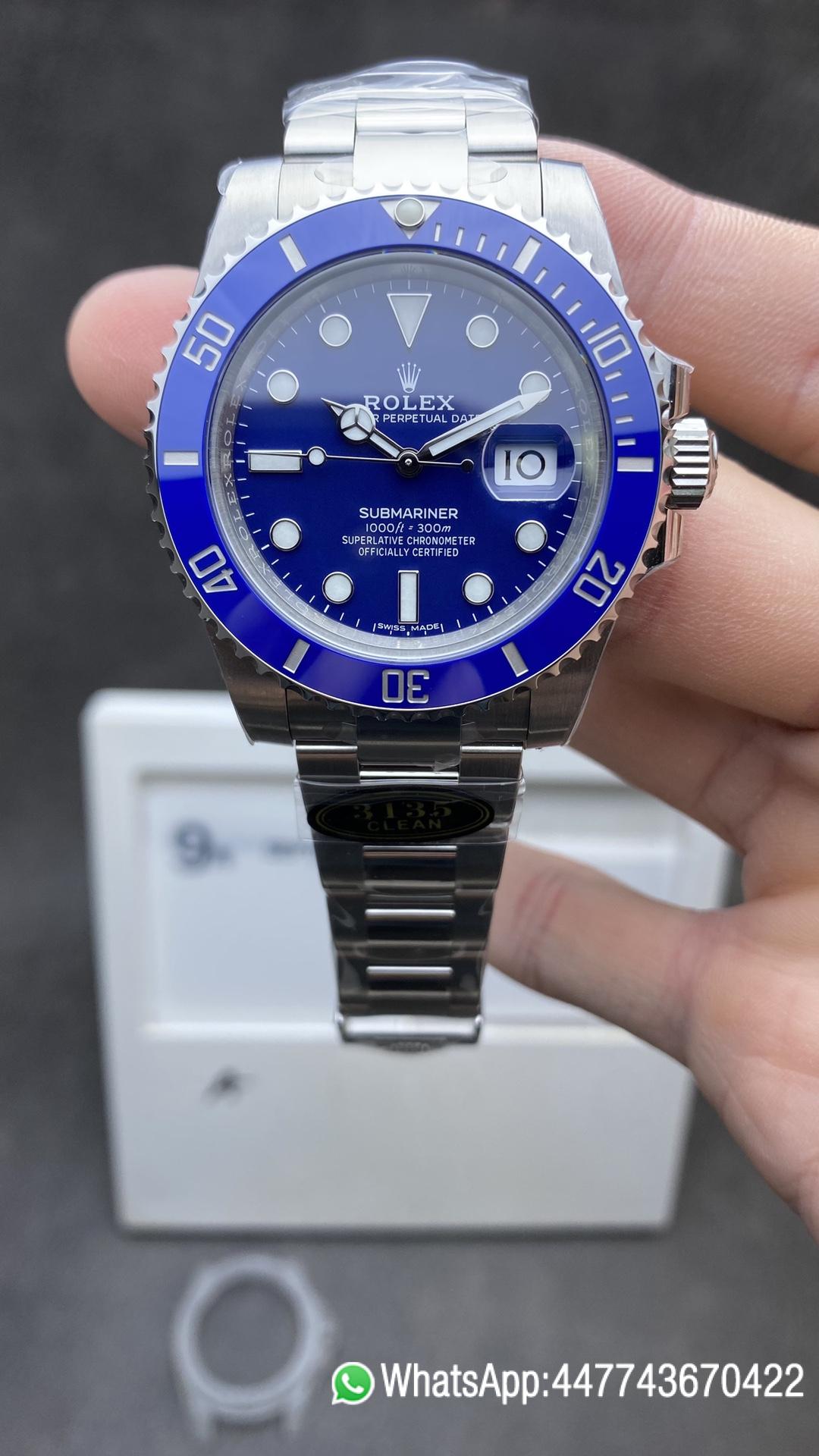 Victory Factory Watches Rolex Submariner 116619LB 40mm Blue Dial Ceramic Bezel 904L Steel Case Bracelet VS3135 Movement Clean Factory Watches Rolex Submariner 116619LB 40mm Blue Dial Ceramic Bezel 904L Steel Case Bracelet VS3135 Movement