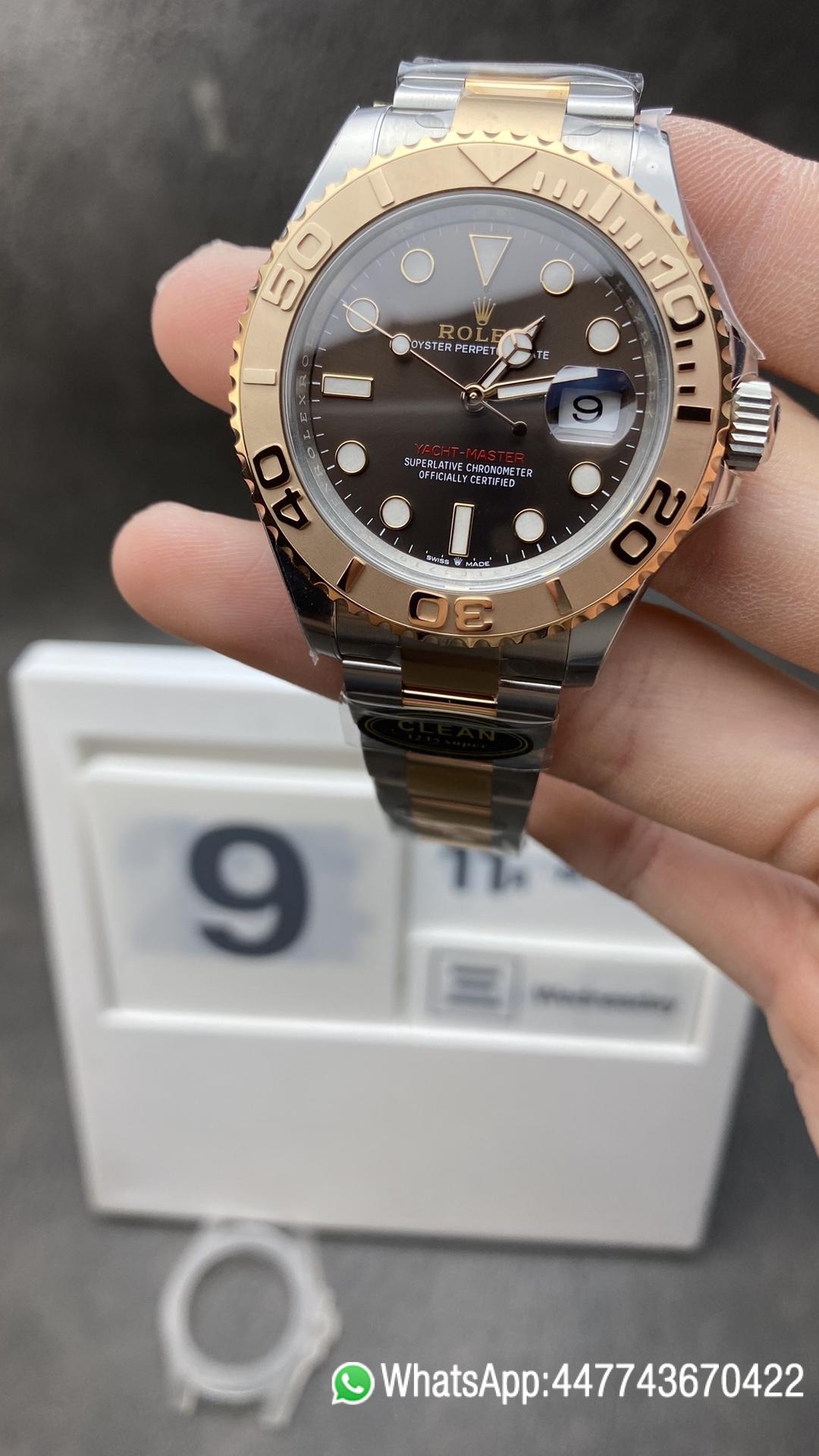 Victory Factory Watches Rolex Yacht Master 126621 904L Steel Brown Dial 3D Rose Gold Bezel Rose Gold Steel Two Tone Bracelet VR3235 Clean Factory Watches Rolex Yacht Master 126621 904L Steel Brown Dial 3D Rose Gold Bezel Rose Gold Steel Two Tone Bracelet VR3235
