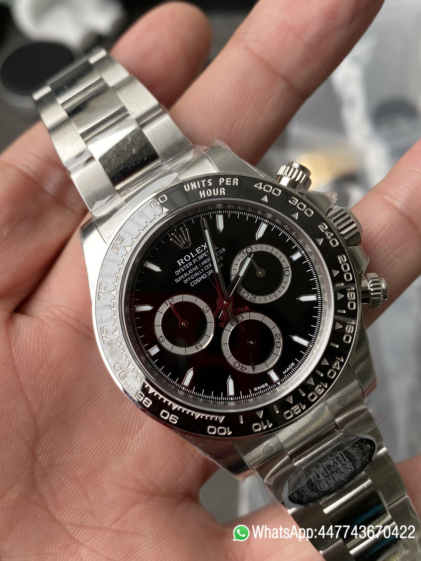 Victory Factory Watch CF Watches Rolex Daytona 126500LN Black Dial Black Cerachrom Bezel 904L Oystersteel SH4131 Movement 02 Clean Factory Watch CF Watches Rolex Daytona 126500LN Black Dial Black Cerachrom Bezel 904L Oystersteel SH4131 Movement 02