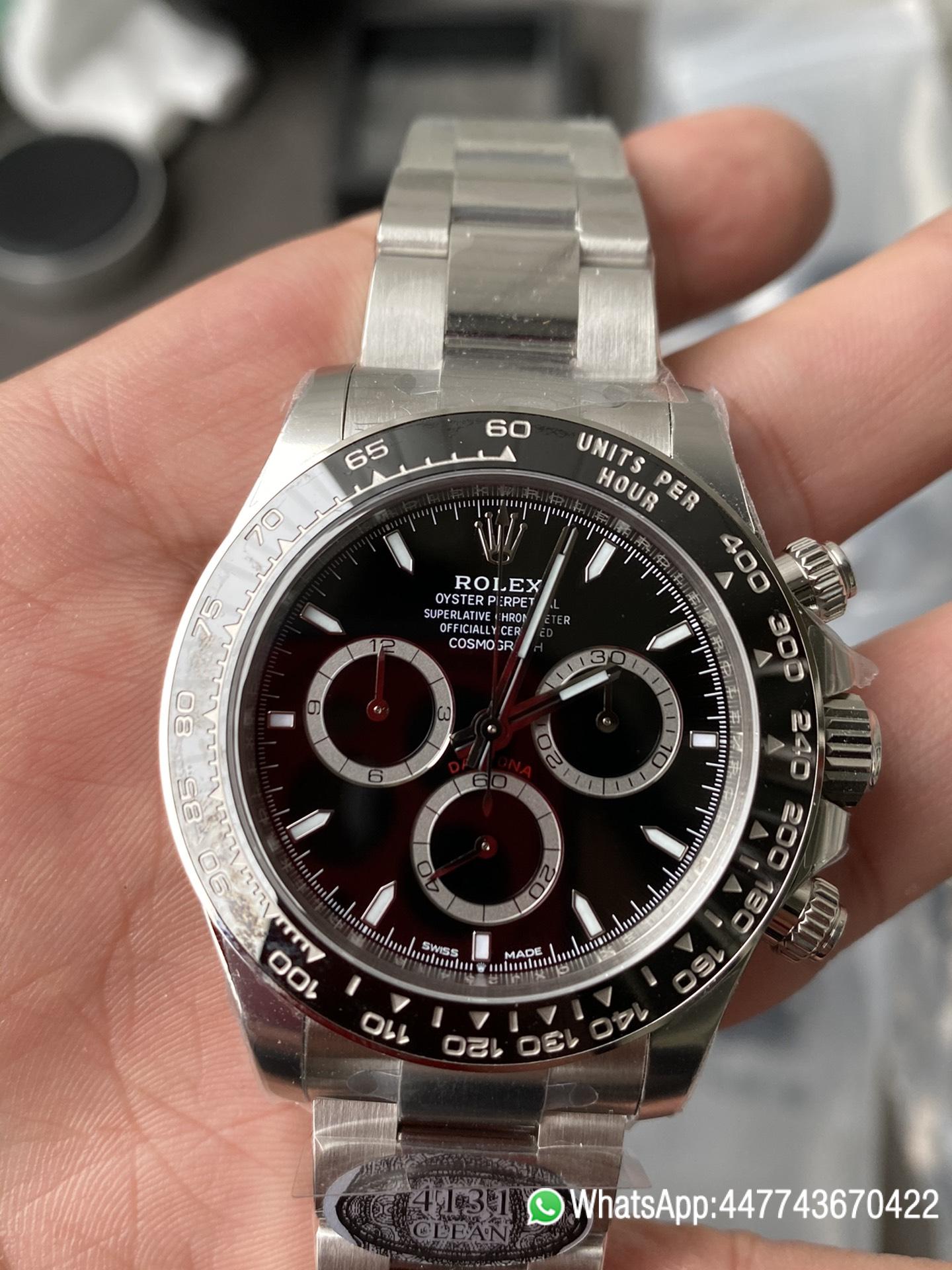 Victory Factory Watch CF Watches Rolex Daytona 126500LN Black Dial Black Cerachrom Bezel 904L Oystersteel SH4131 Movement 03 Clean Factory Watch CF Watches Rolex Daytona 126500LN Black Dial Black Cerachrom Bezel 904L Oystersteel SH4131 Movement 03