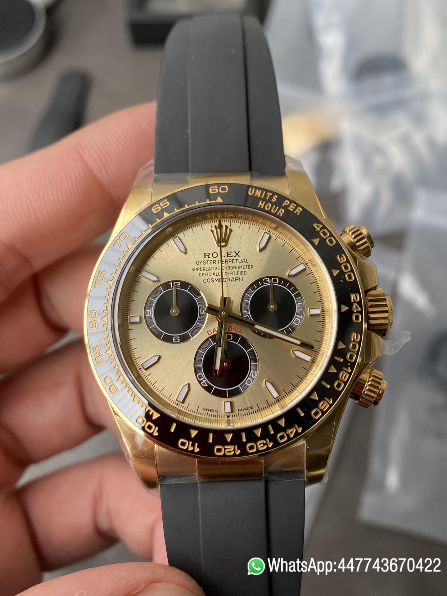 Victory Factory Watch Rolex Daytoan 126518 Yellow Gold Dial Black Ceramic Bezel Oysterflex Strap SH4131 Movement 001 Clean Factory Watch Rolex Daytoan 126518 Yellow Gold Dial Black Ceramic Bezel Oysterflex Strap SH4131 Movement 001