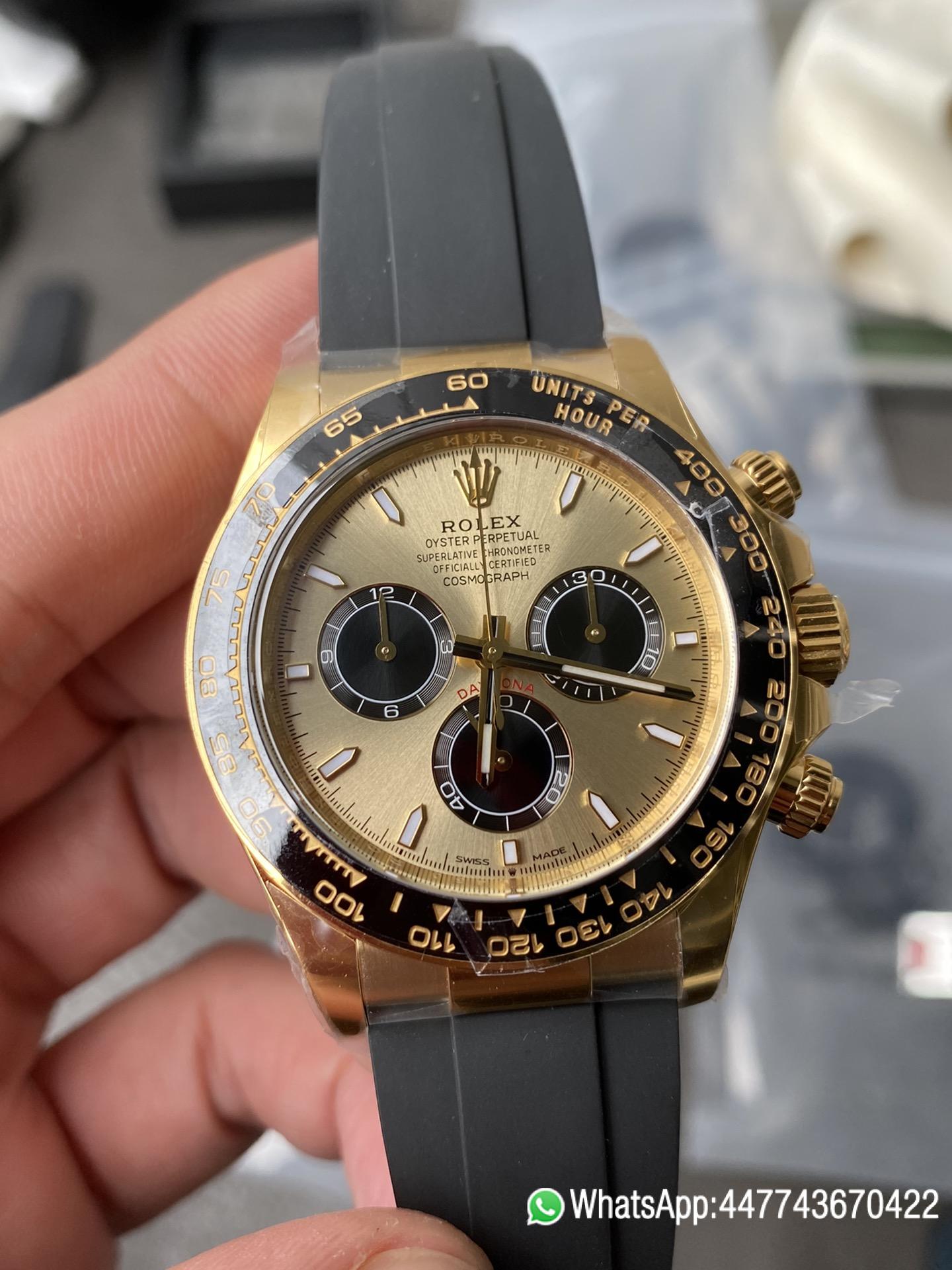 Victory Factory Watch Rolex Daytoan 126518 Yellow Gold Dial Black Ceramic Bezel Oysterflex Strap SH4131 Movement 002 Clean Factory Watch Rolex Daytoan 126518 Yellow Gold Dial Black Ceramic Bezel Oysterflex Strap SH4131 Movement 002