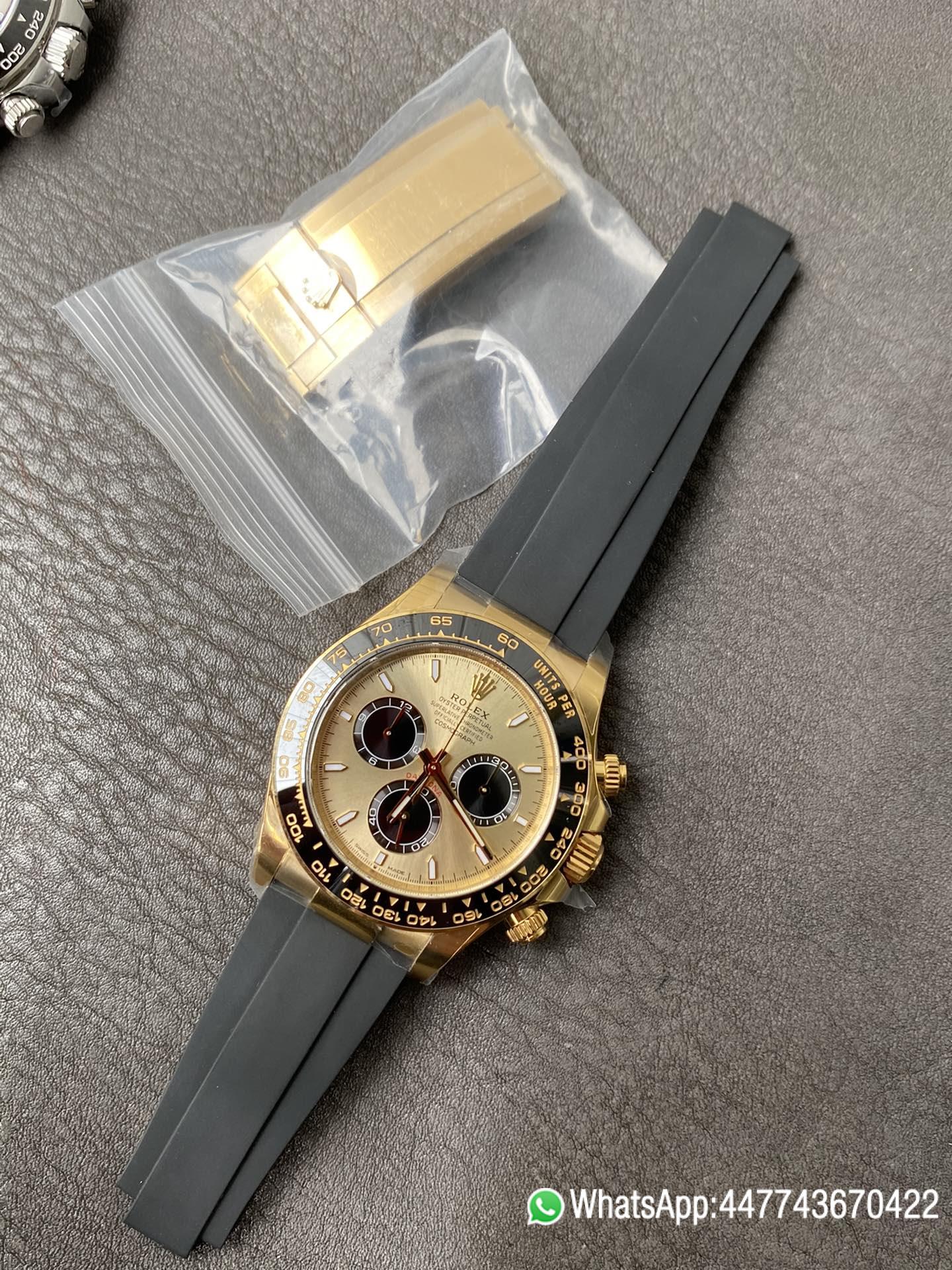 Victory Factory Watch Rolex Daytoan 126518 Yellow Gold Dial Black Ceramic Bezel Oysterflex Strap SH4131 Movement 008 Clean Factory Watch Rolex Daytoan 126518 Yellow Gold Dial Black Ceramic Bezel Oysterflex Strap SH4131 Movement 008