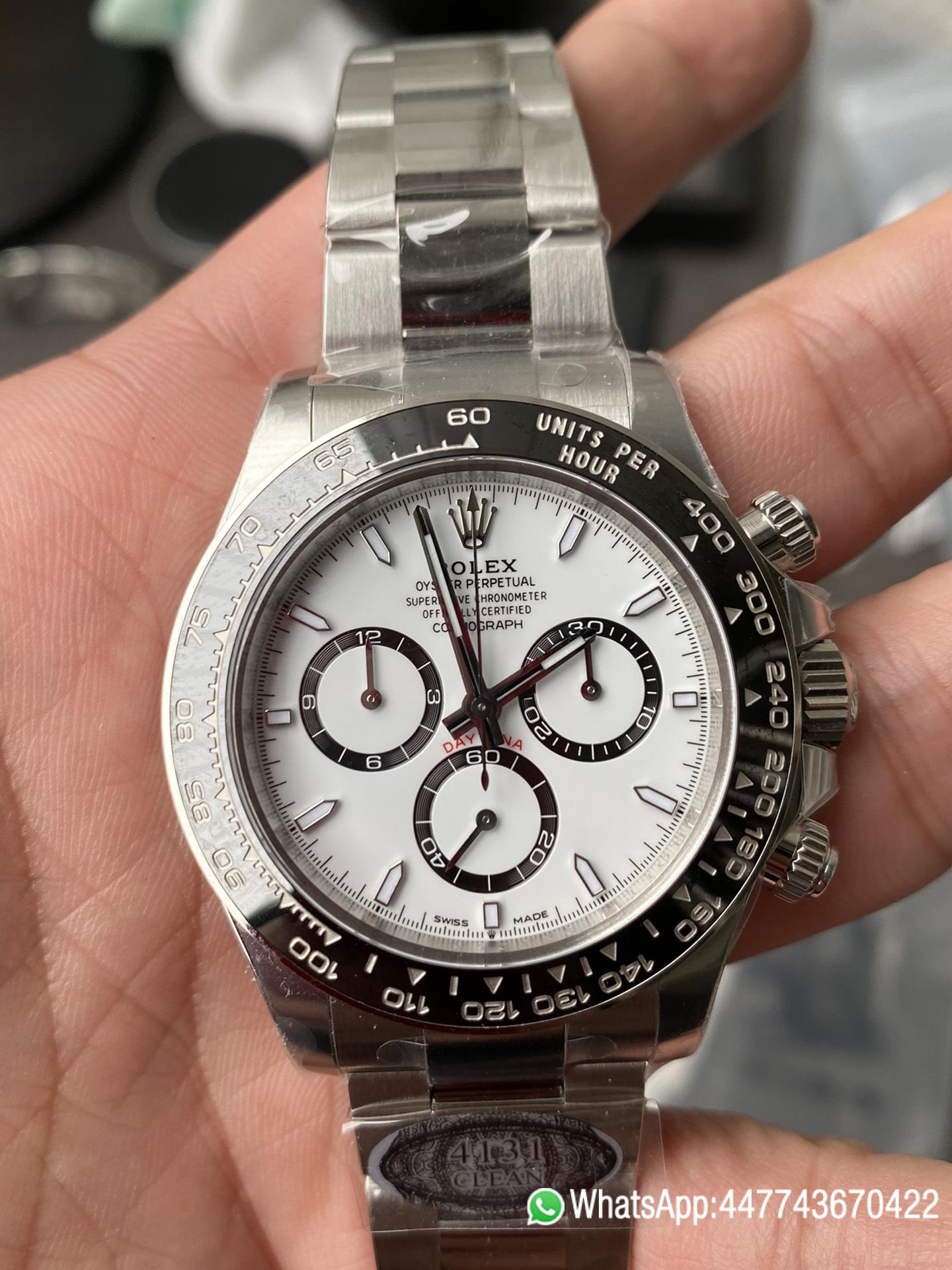 Victory Factory Watch Rolex Daytona Panda 126500LN White Dial Black Cerachrom Bezel 904L Oystersteel SH4131 Movement 01 Clean Factory Watch Rolex Daytona Panda 126500LN White Dial Black Cerachrom Bezel 904L Oystersteel SH4131 Movement 01