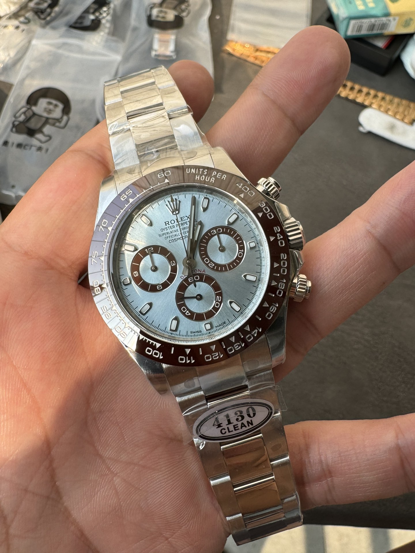 Victory Factory Watch Rolex Daytona 116506 Ice Blue Dial Stick Markers 904L Steel Case Bracelet DD4130 Movement 01 Clean Factory Watch Rolex Daytona 116506 Ice Blue Dial Stick Markers 904L Steel Case Bracelet DD4130 Movement 01