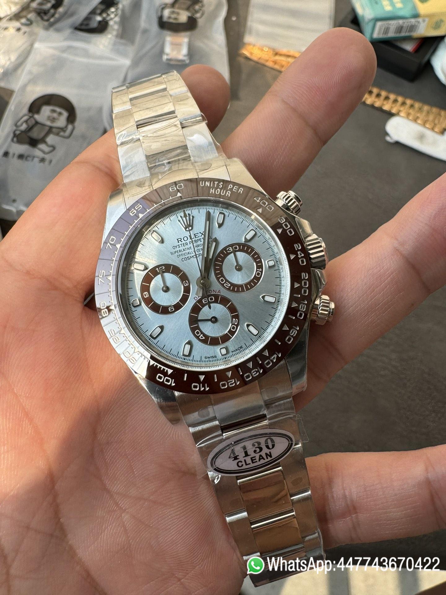 Victory Factory Watch Rolex Daytona 116506 Ice Blue Dial Stick Markers 904L Steel Case Bracelet DD4130 Movement 01 Clean Factory Watch Rolex Daytona 116506 Ice Blue Dial Stick Markers 904L Steel Case Bracelet DD4130 Movement 01