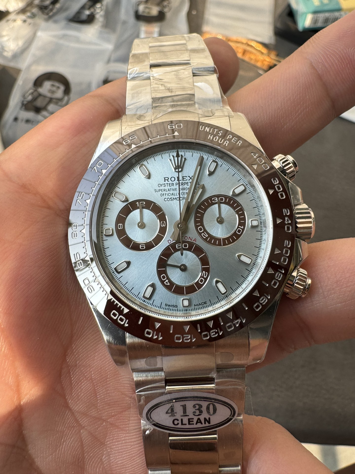 Victory Factory Watch Rolex Daytona 116506 Ice Blue Dial Stick Markers 904L Steel Case Bracelet DD4130 Movement 02 Clean Factory Watch Rolex Daytona 116506 Ice Blue Dial Stick Markers 904L Steel Case Bracelet DD4130 Movement 02