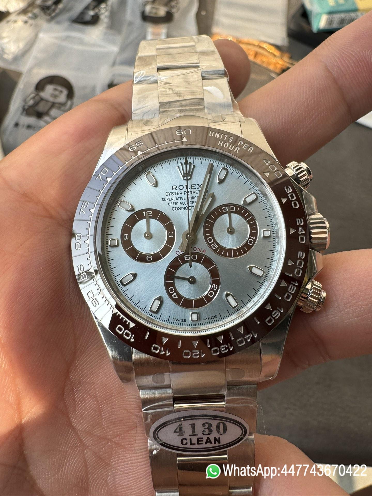 Victory Factory Watch Rolex Daytona 116506 Ice Blue Dial Stick Markers 904L Steel Case Bracelet DD4130 Movement 02 Clean Factory Watch Rolex Daytona 116506 Ice Blue Dial Stick Markers 904L Steel Case Bracelet DD4130 Movement 02