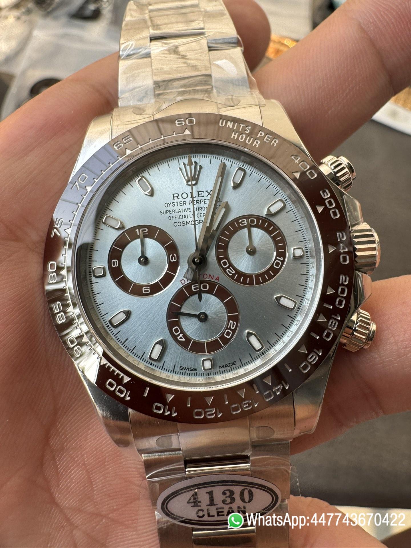 Victory Factory Watch Rolex Daytona 116506 Ice Blue Dial Stick Markers 904L Steel Case Bracelet DD4130 Movement 03 Clean Factory Watch Rolex Daytona 116506 Ice Blue Dial Stick Markers 904L Steel Case Bracelet DD4130 Movement 03