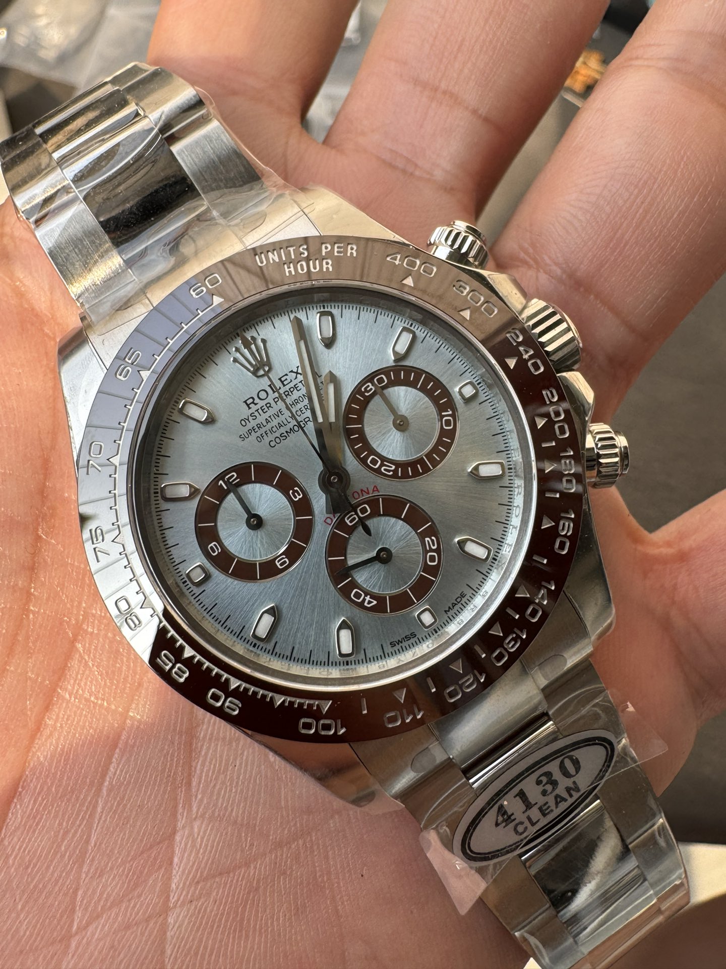 Victory Factory Watch Rolex Daytona 116506 Ice Blue Dial Stick Markers 904L Steel Case Bracelet DD4130 Movement 04 Clean Factory Watch Rolex Daytona 116506 Ice Blue Dial Stick Markers 904L Steel Case Bracelet DD4130 Movement 04