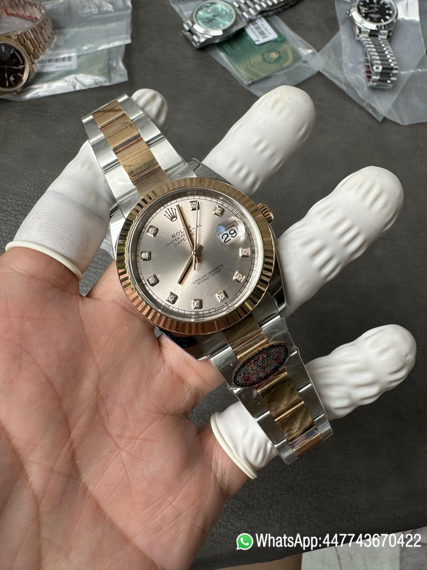 Victory Factory DateJust 41mm 126333 Champagne Dial with Diamond Markers Two Tone Bracelet VR3235 01 Clean Factory DateJust 41mm 126333 Champagne Dial with Diamond Markers Two Tone Bracelet VR3235 01
