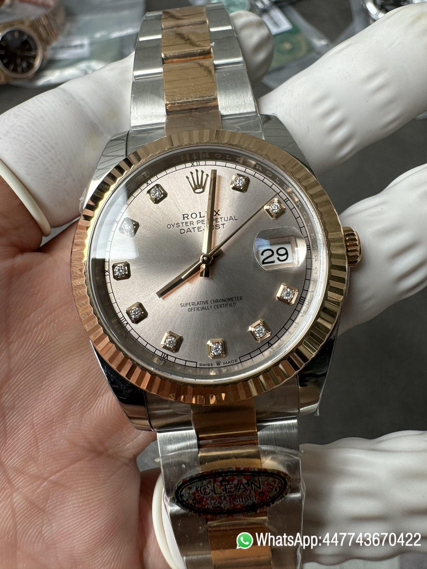 Victory Factory DateJust 41mm 126333 Champagne Dial with Diamond Markers Two Tone Bracelet VR3235 03 Clean Factory DateJust 41mm 126333 Champagne Dial with Diamond Markers Two Tone Bracelet VR3235 03