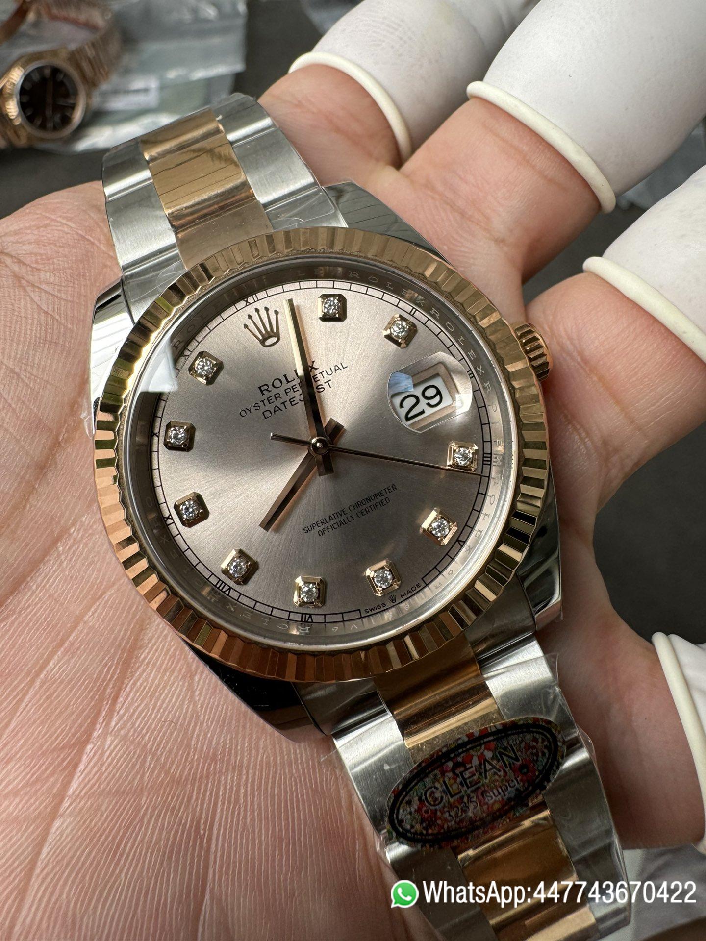 Victory Factory DateJust 41mm 126333 Champagne Dial with Diamond Markers Two Tone Bracelet VR3235 04 Clean Factory DateJust 41mm 126333 Champagne Dial with Diamond Markers Two Tone Bracelet VR3235 04