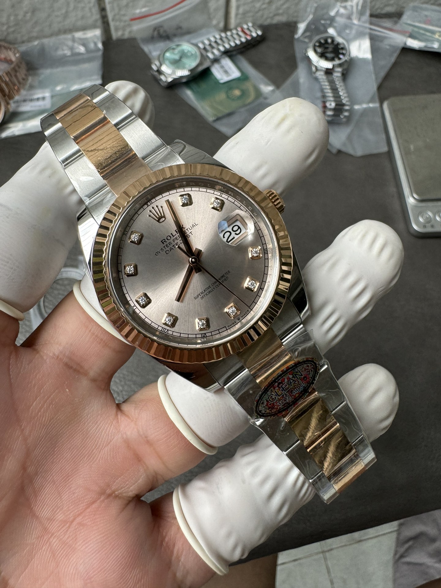 Victory Factory DateJust 41mm 126333 Champagne Dial with Diamond Markers Two Tone Bracelet VR3235 05 Clean Factory DateJust 41mm 126333 Champagne Dial with Diamond Markers Two Tone Bracelet VR3235 05