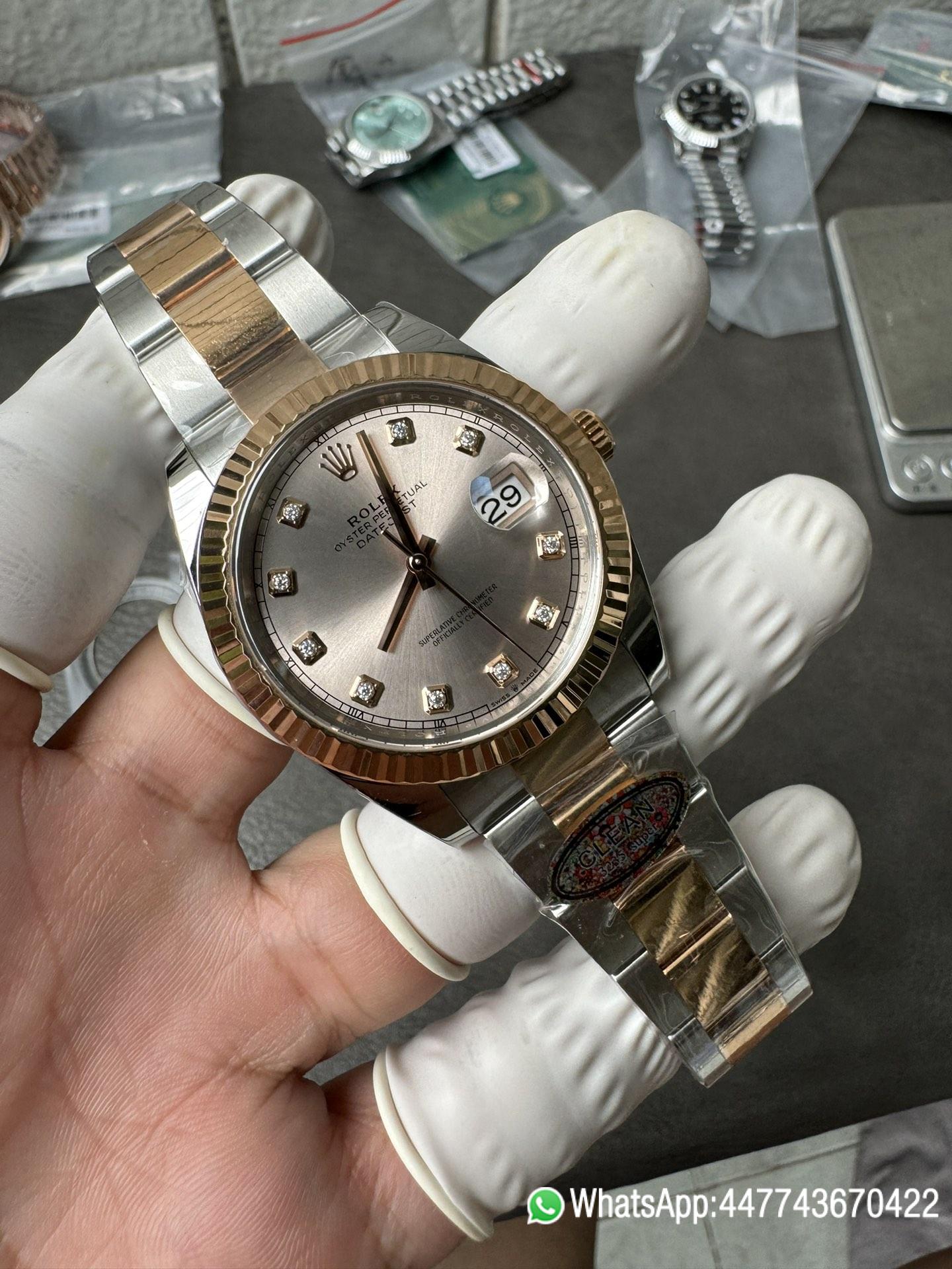 Victory Factory DateJust 41mm 126333 Champagne Dial with Diamond Markers Two Tone Bracelet VR3235 05 Clean Factory DateJust 41mm 126333 Champagne Dial with Diamond Markers Two Tone Bracelet VR3235 05