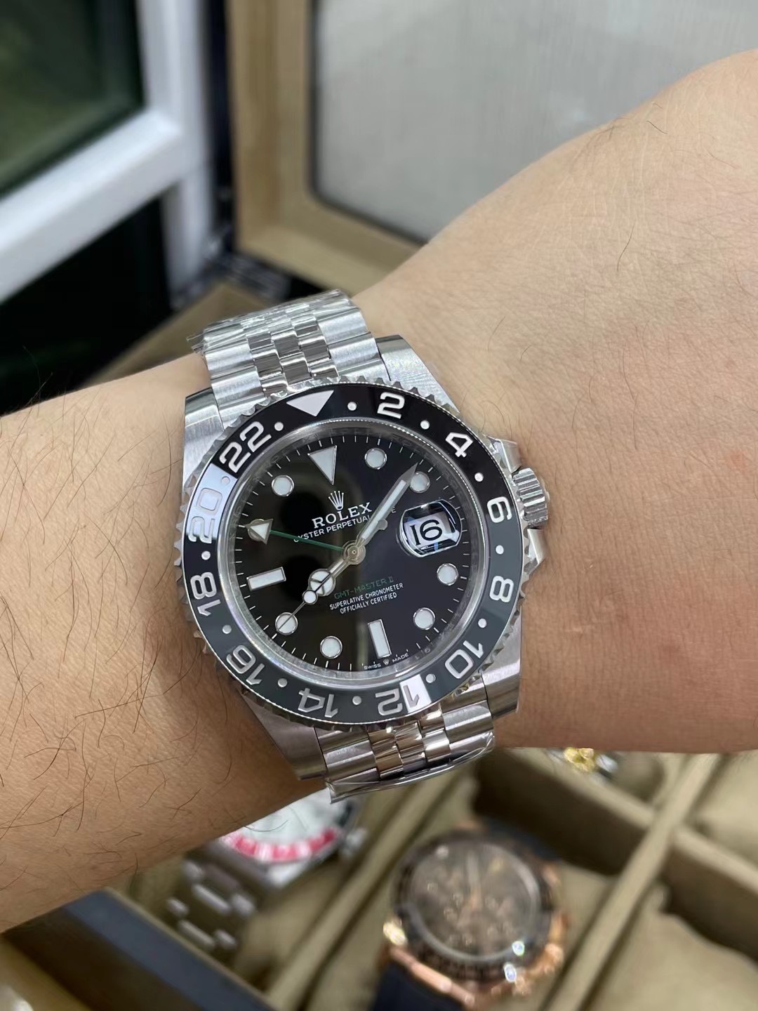 Clean Factory GMT Master II 126710GRNR Black Gray Ceramic Bezel 904L Oystersteel Jubilee Strap DD3285 Movement 09 Clean Factory GMT Master II 126710GRNR Black Gray Ceramic Bezel 904L Oystersteel Jubilee Strap DD3285 Movement 09