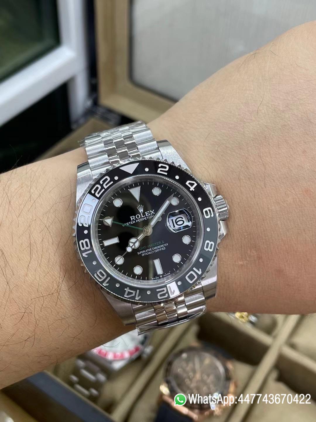 Victory Factory GMT Master II 126710GRNR Black Gray Ceramic Bezel 904L Oystersteel Jubilee Strap DD3285 Movement 09 Clean Factory GMT Master II 126710GRNR Black Gray Ceramic Bezel 904L Oystersteel Jubilee Strap DD3285 Movement 09