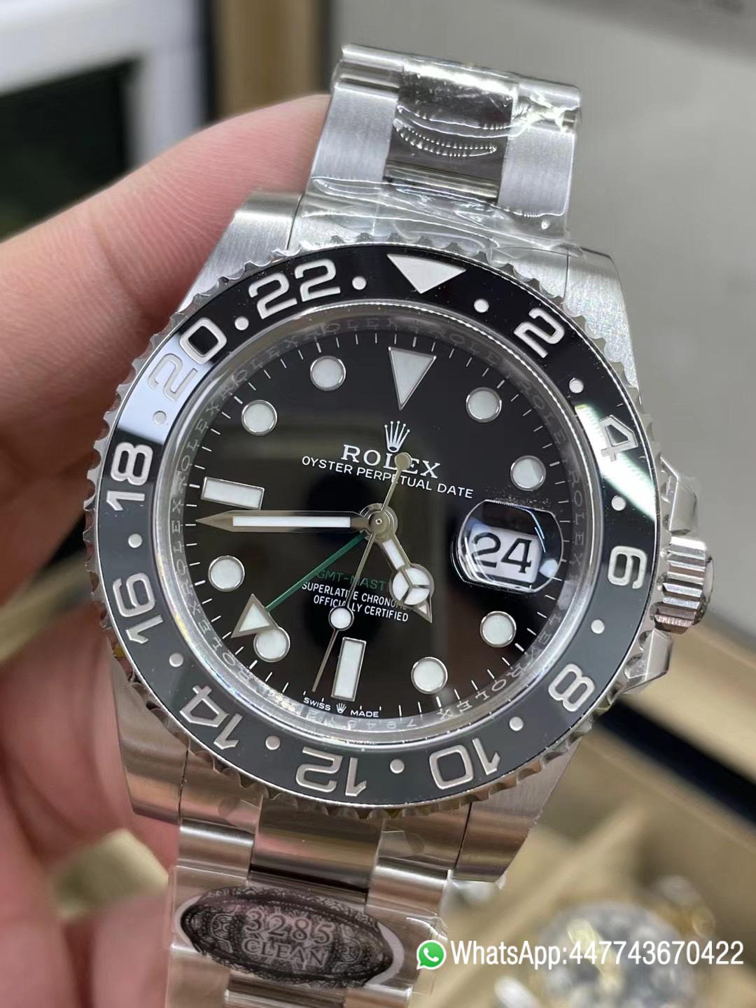 Victory Factory GMT Master II 126710GRNR Black Gray Ceramic Bezel 904L Oystersteel Oyster Strap DD3285 Movement 03 Clean Factory GMT Master II 126710GRNR Black Gray Ceramic Bezel 904L Oystersteel Oyster Strap DD3285 Movement 03
