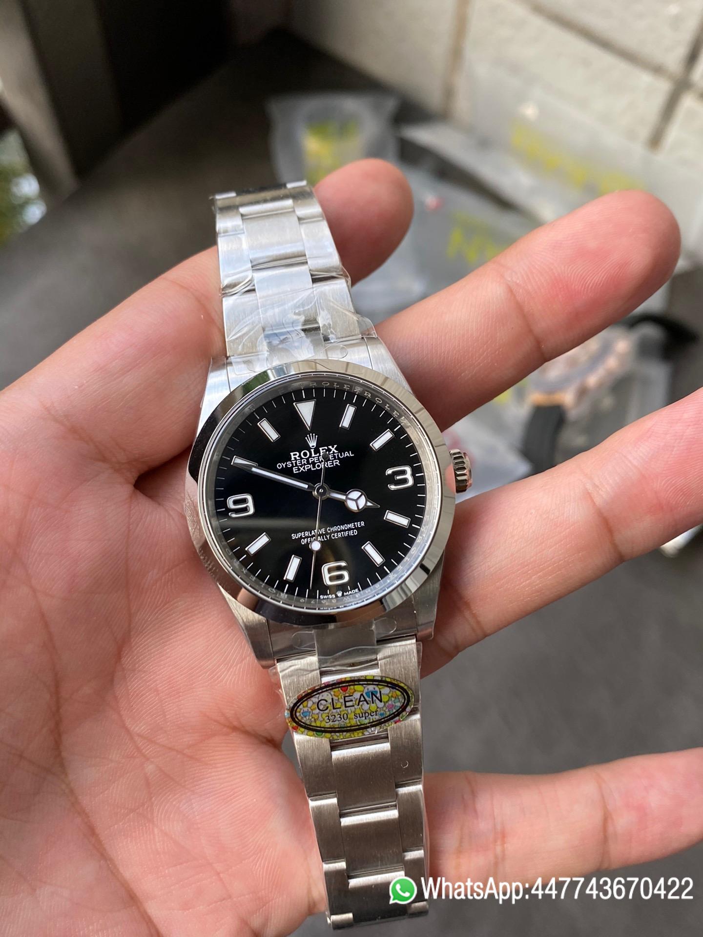 Victory Factory Rolex Explorer 124270 36mm Black Dial 904L Steel Case Oyster Bracelet VR3230 Movement 01 Clean Factory Rolex Explorer 124270 36mm Black Dial 904L Steel Case Oyster Bracelet VR3230 Movement 01