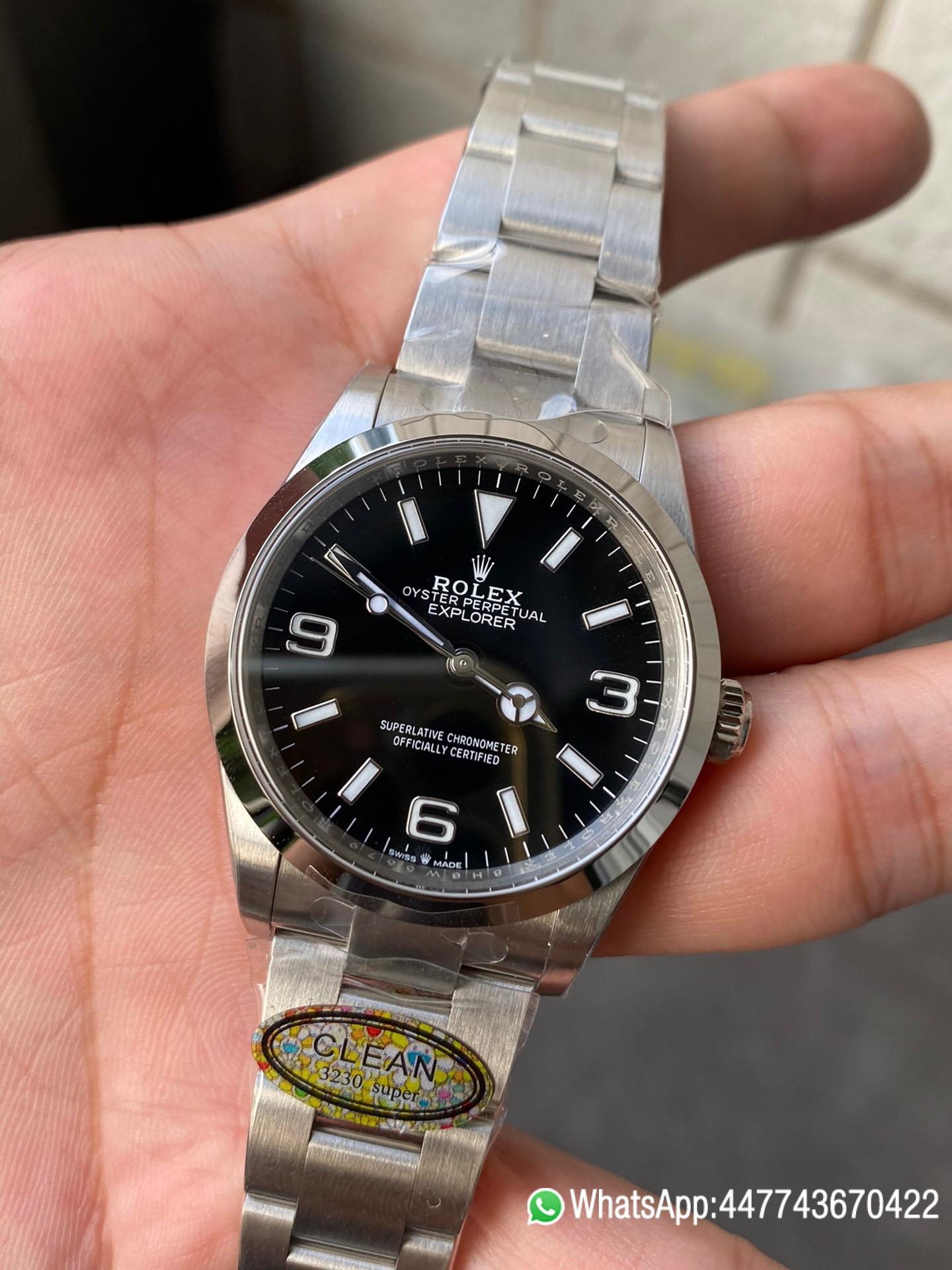 Victory Factory Rolex Explorer 124270 36mm Black Dial 904L Steel Case Oyster Bracelet VR3230 Movement 04 Clean Factory Rolex Explorer 124270 36mm Black Dial 904L Steel Case Oyster Bracelet VR3230 Movement 04