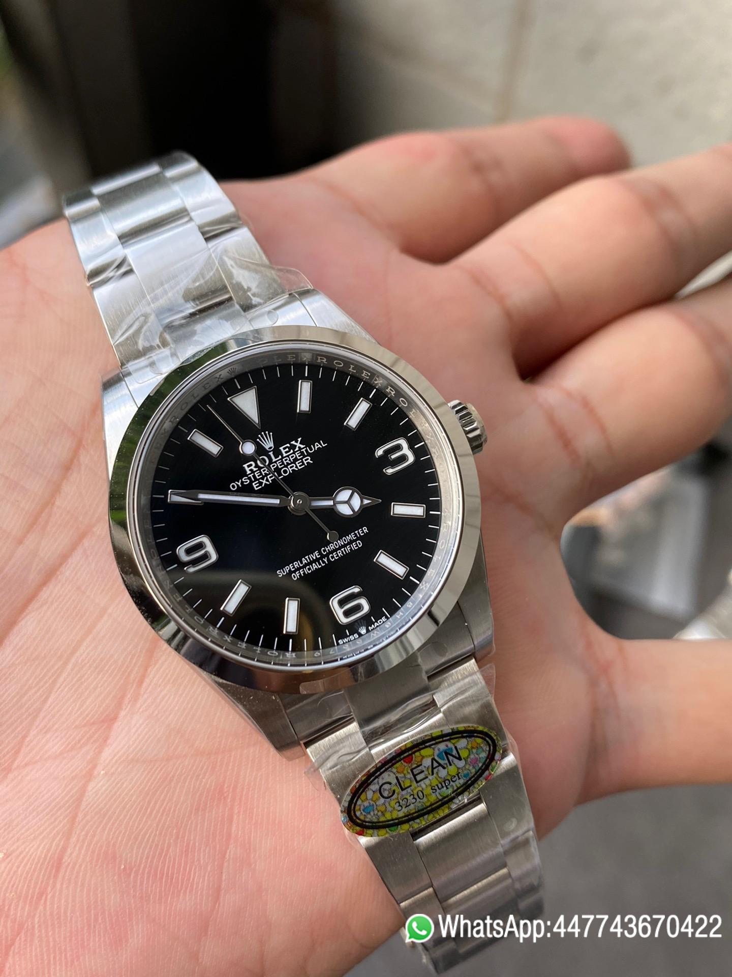 Victory Factory Rolex Explorer 124270 36mm Black Dial 904L Steel Case Oyster Bracelet VR3230 Movement 05 Clean Factory Rolex Explorer 124270 36mm Black Dial 904L Steel Case Oyster Bracelet VR3230 Movement 05