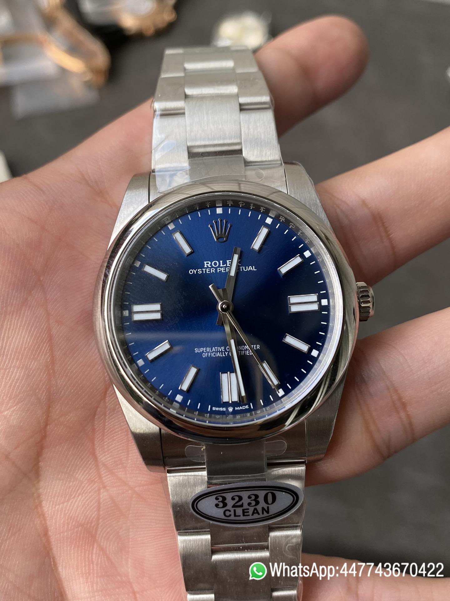 Victory Factory Rolex Oyster Perpetual 124300 Blue Dial 41mm CF OP 904L OysterSteel Case Bracelet VR3230 Movement 01 Clean Factory Rolex Oyster Perpetual 124300 Blue Dial 41mm CF OP 904L OysterSteel Case Bracelet VR3230 Movement 01