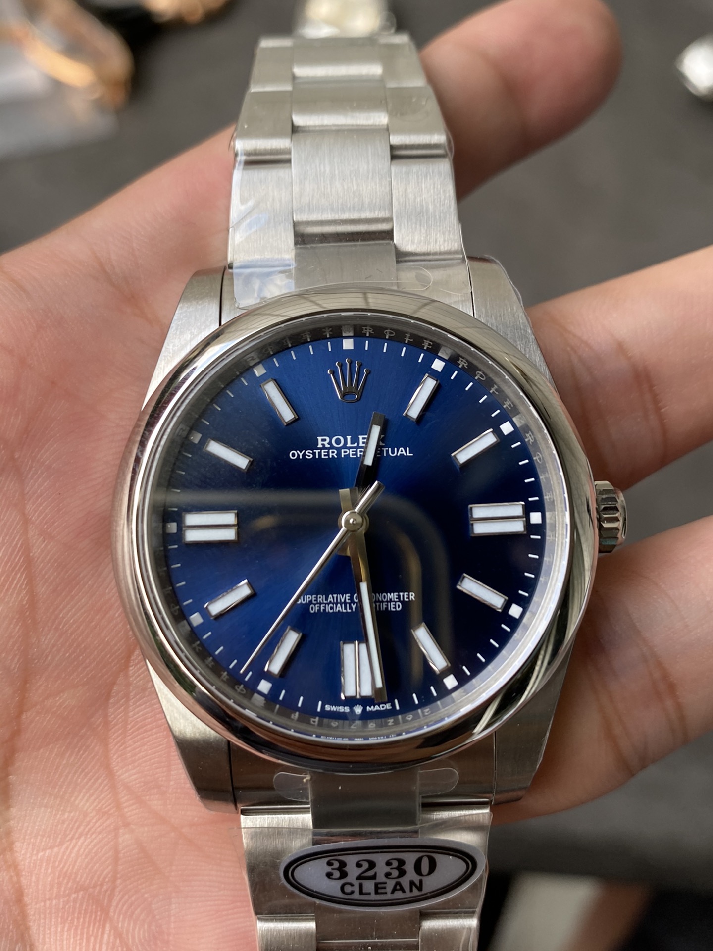 Victory Factory Rolex Oyster Perpetual 124300 Blue Dial 41mm CF OP 904L OysterSteel Case Bracelet VR3230 Movement 02 Clean Factory Rolex Oyster Perpetual 124300 Blue Dial 41mm CF OP 904L OysterSteel Case Bracelet VR3230 Movement 02