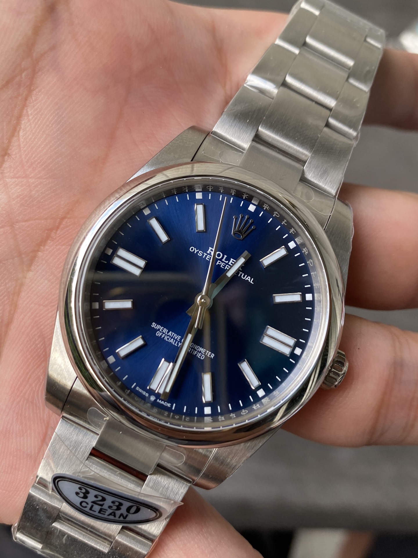Victory Factory Rolex Oyster Perpetual 124300 Blue Dial 41mm CF OP 904L OysterSteel Case Bracelet VR3230 Movement 03 Clean Factory Rolex Oyster Perpetual 124300 Blue Dial 41mm CF OP 904L OysterSteel Case Bracelet VR3230 Movement 03
