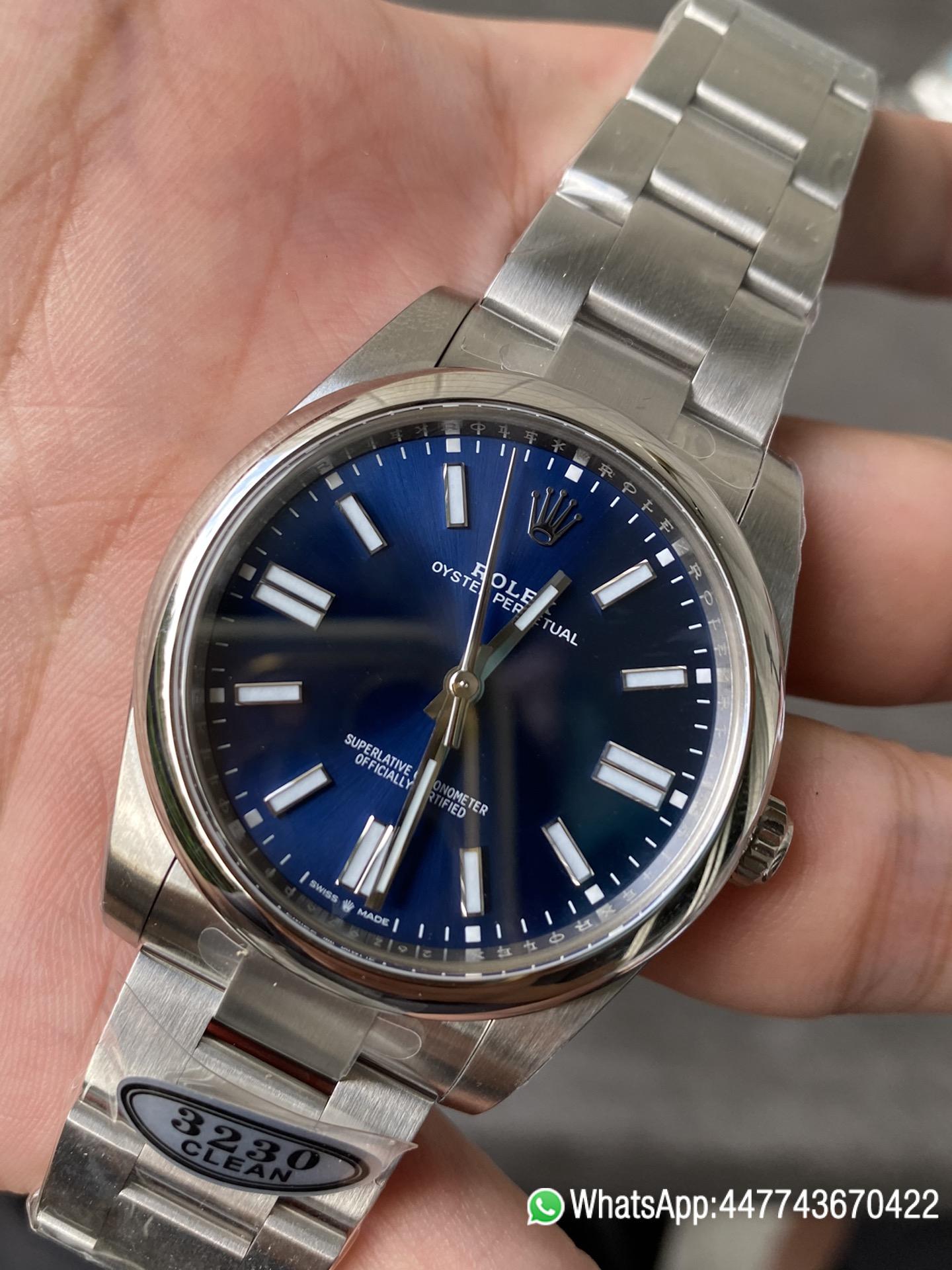 Victory Factory Rolex Oyster Perpetual 124300 Blue Dial 41mm CF OP 904L OysterSteel Case Bracelet VR3230 Movement 03 Clean Factory Rolex Oyster Perpetual 124300 Blue Dial 41mm CF OP 904L OysterSteel Case Bracelet VR3230 Movement 03