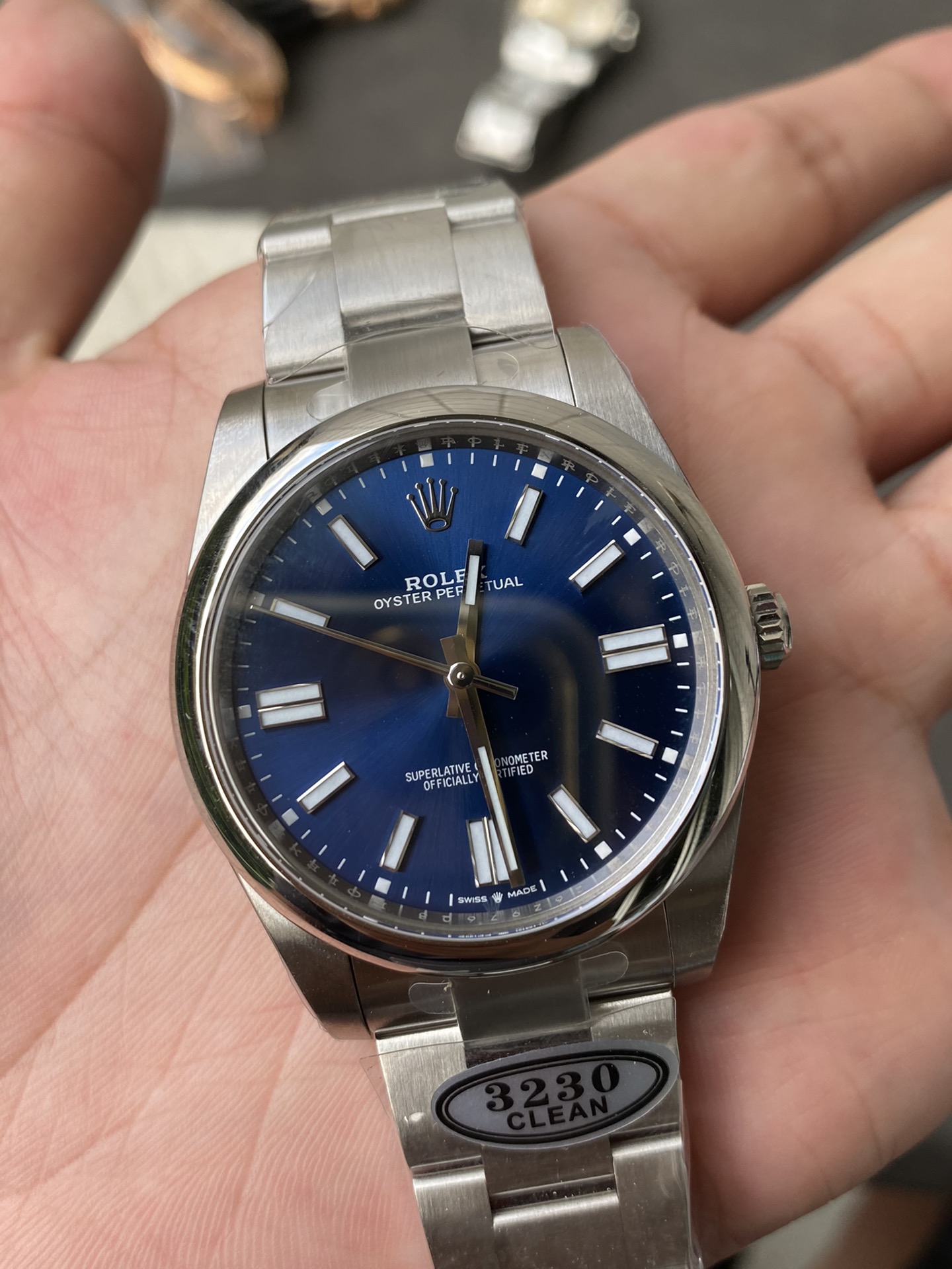 Victory Factory Rolex Oyster Perpetual 124300 Blue Dial 41mm CF OP 904L OysterSteel Case Bracelet VR3230 Movement 04 Clean Factory Rolex Oyster Perpetual 124300 Blue Dial 41mm CF OP 904L OysterSteel Case Bracelet VR3230 Movement 04
