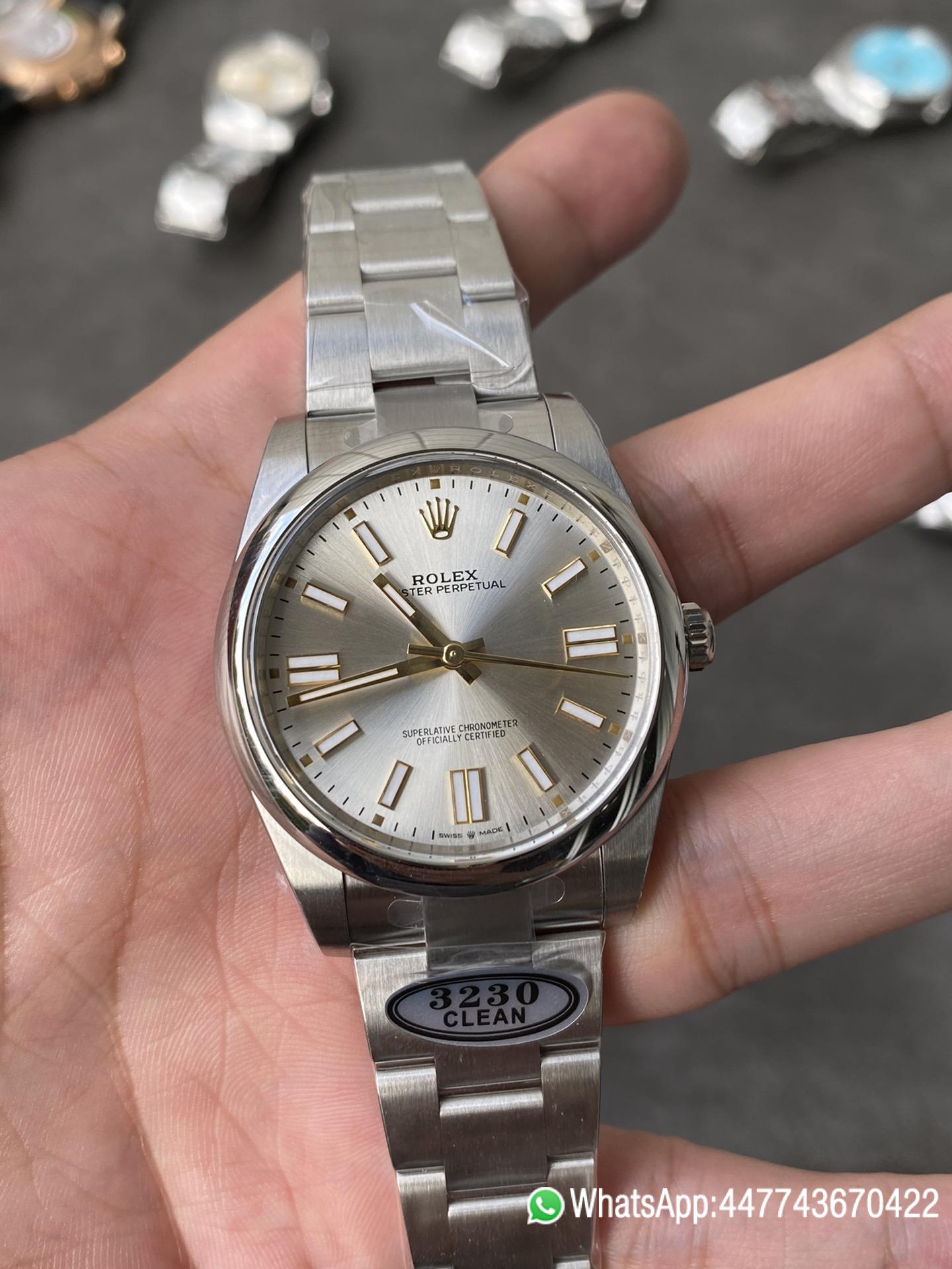 Victory Factory Rolex Oyster Perpetual 124300 CP OP 41mm Silver Dial 904L Steel VR3230 Movement 01 Clean Factory Rolex Oyster Perpetual 124300 CP OP 41mm Silver Dial 904L Steel VR3230 Movement 01
