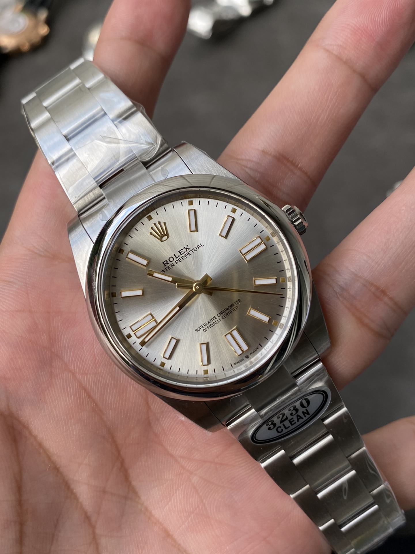 Victory Factory Rolex Oyster Perpetual 124300 CP OP 41mm Silver Dial 904L Steel VR3230 Movement 02 Clean Factory Rolex Oyster Perpetual 124300 CP OP 41mm Silver Dial 904L Steel VR3230 Movement 02