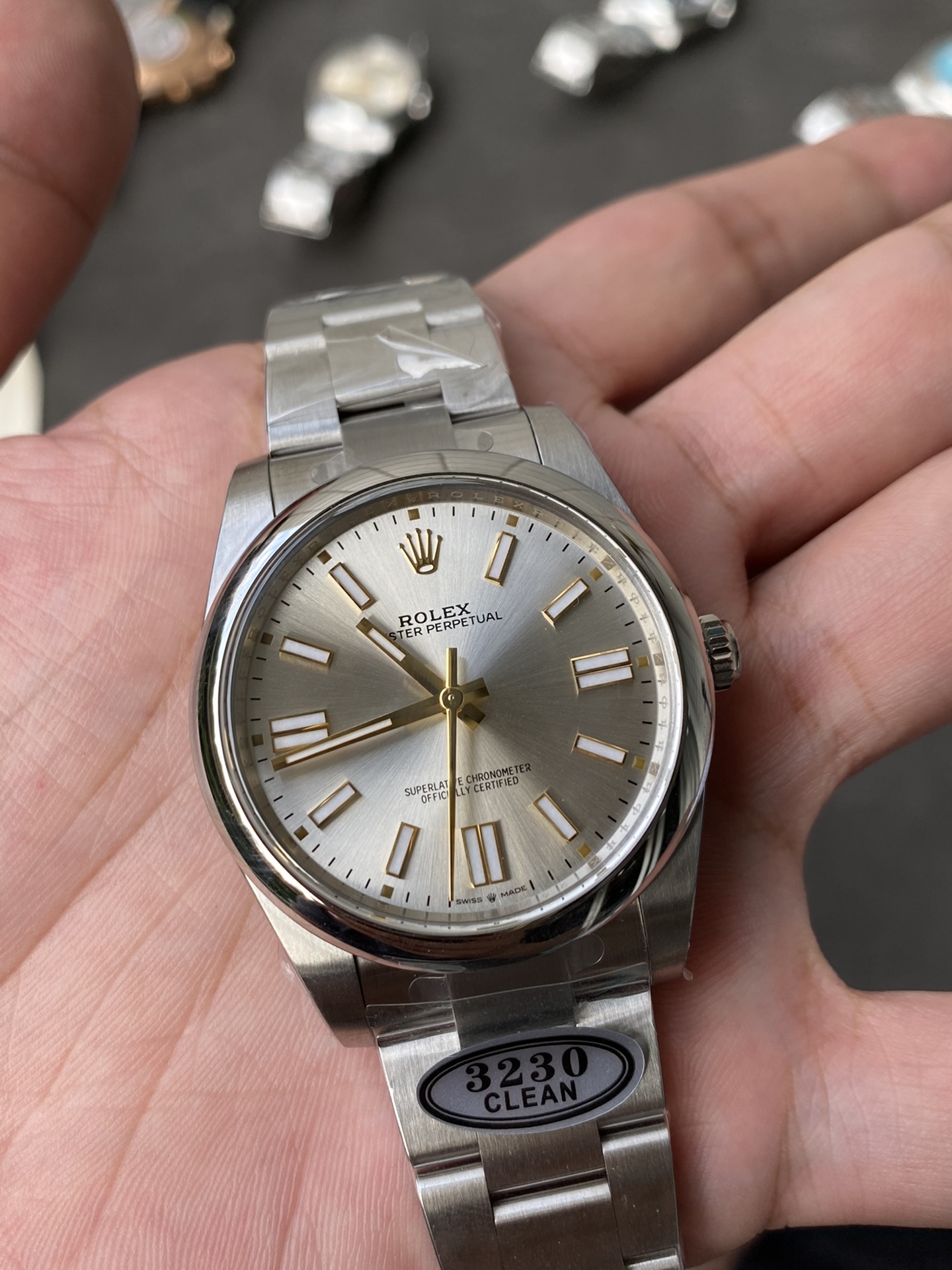 Victory Factory Rolex Oyster Perpetual 124300 CP OP 41mm Silver Dial 904L Steel VR3230 Movement 03 Clean Factory Rolex Oyster Perpetual 124300 CP OP 41mm Silver Dial 904L Steel VR3230 Movement 03