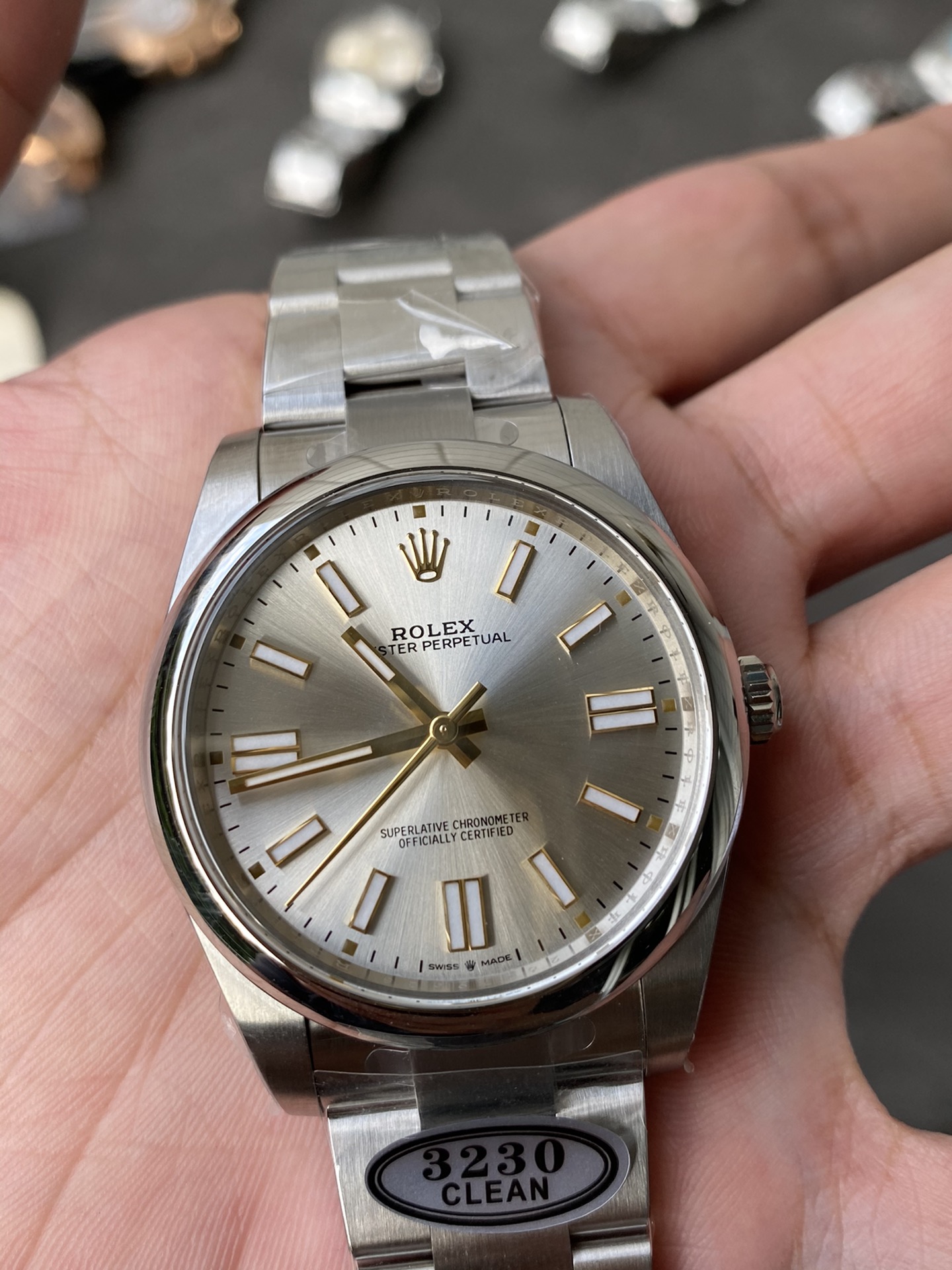 Victory Factory Rolex Oyster Perpetual 124300 CP OP 41mm Silver Dial 904L Steel VR3230 Movement 04 Clean Factory Rolex Oyster Perpetual 124300 CP OP 41mm Silver Dial 904L Steel VR3230 Movement 04