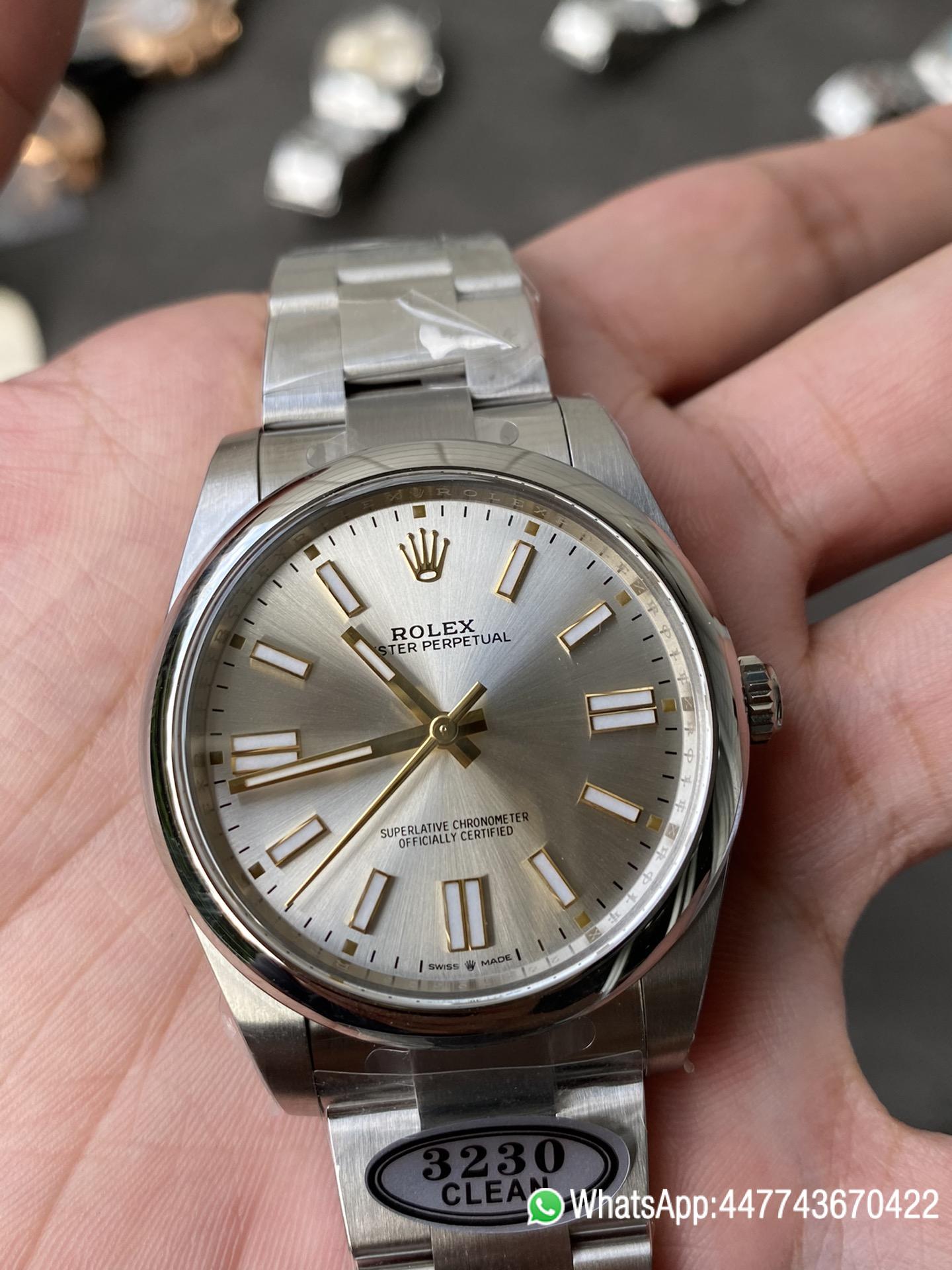 Victory Factory Rolex Oyster Perpetual 124300 CP OP 41mm Silver Dial 904L Steel VR3230 Movement 04 Clean Factory Rolex Oyster Perpetual 124300 CP OP 41mm Silver Dial 904L Steel VR3230 Movement 04