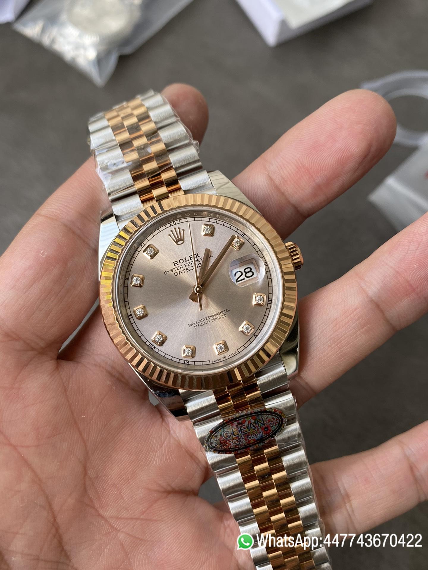 Victory Factory Watches DateJust 41mm 126331 0008 Rose Gold Sundust Diamond Set Dial Jubilee Bracelet 3235 Movement 01 Clean Factory Watches DateJust 41mm 126331 0008 Rose Gold Sundust Diamond Set Dial Jubilee Bracelet 3235 Movement 01