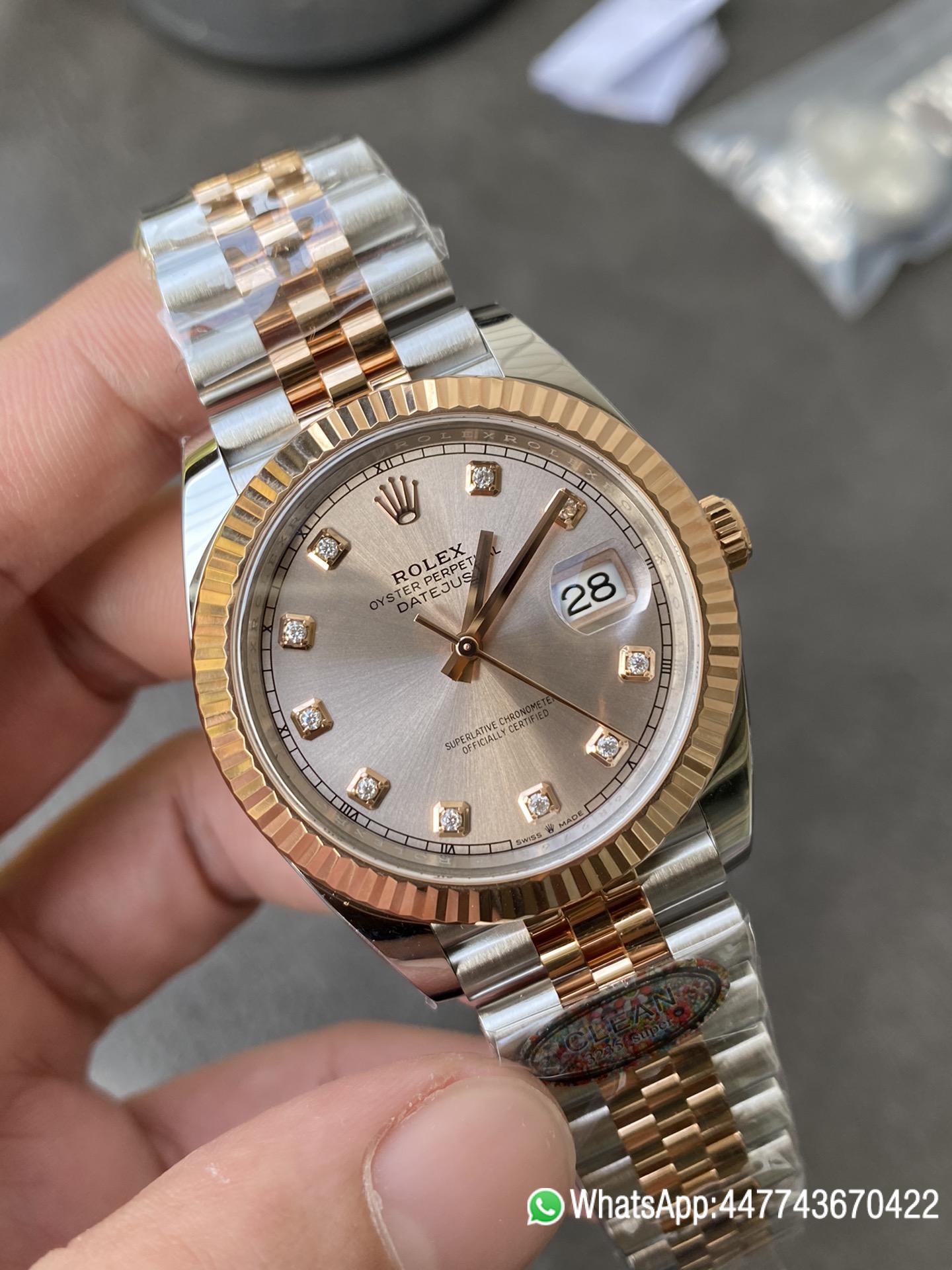 Victory Factory Watches DateJust 41mm 126331 0008 Rose Gold Sundust Diamond Set Dial Jubilee Bracelet 3235 Movement 04 Clean Factory Watches DateJust 41mm 126331 0008 Rose Gold Sundust Diamond Set Dial Jubilee Bracelet 3235 Movement 04